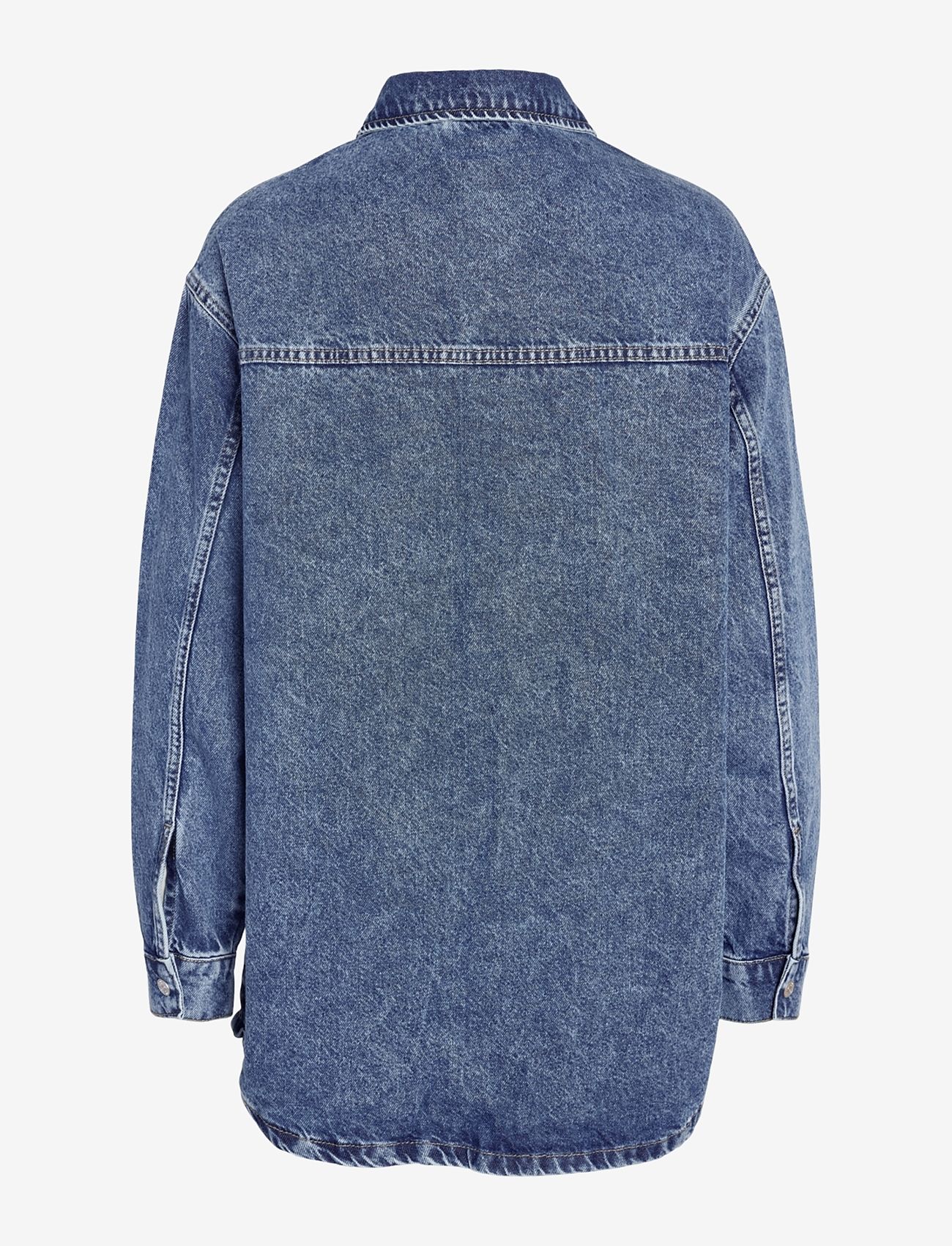 NOISY MAY - NMALVA L/S DENIM SHACKET AZ351MB NOOS - teksasärgid - medium blue denim - 1