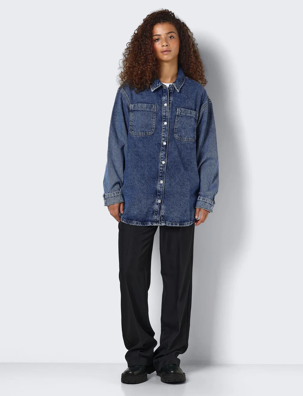 NOISY MAY - NMALVA L/S DENIM SHACKET AZ351MB NOOS - chemises en jeans - medium blue denim - 3
