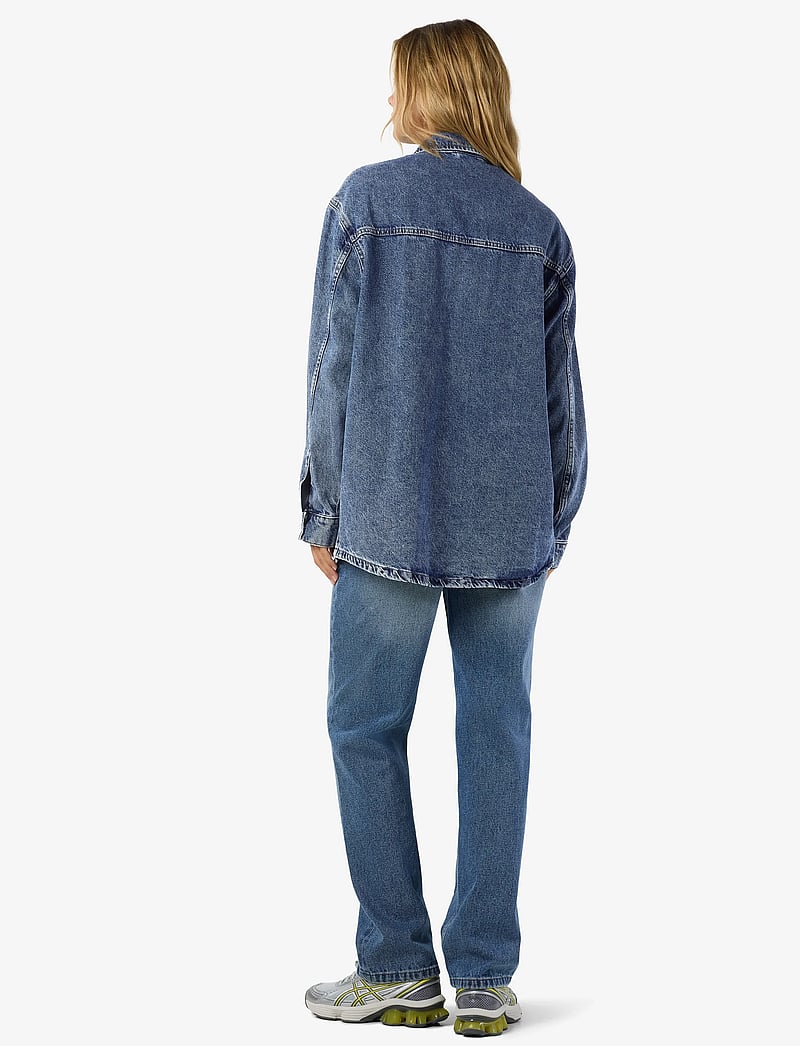 NOISY MAY - NMALVA L/S DENIM SHACKET AZ351MB NOOS - jeansskjortor - medium blue denim - 5