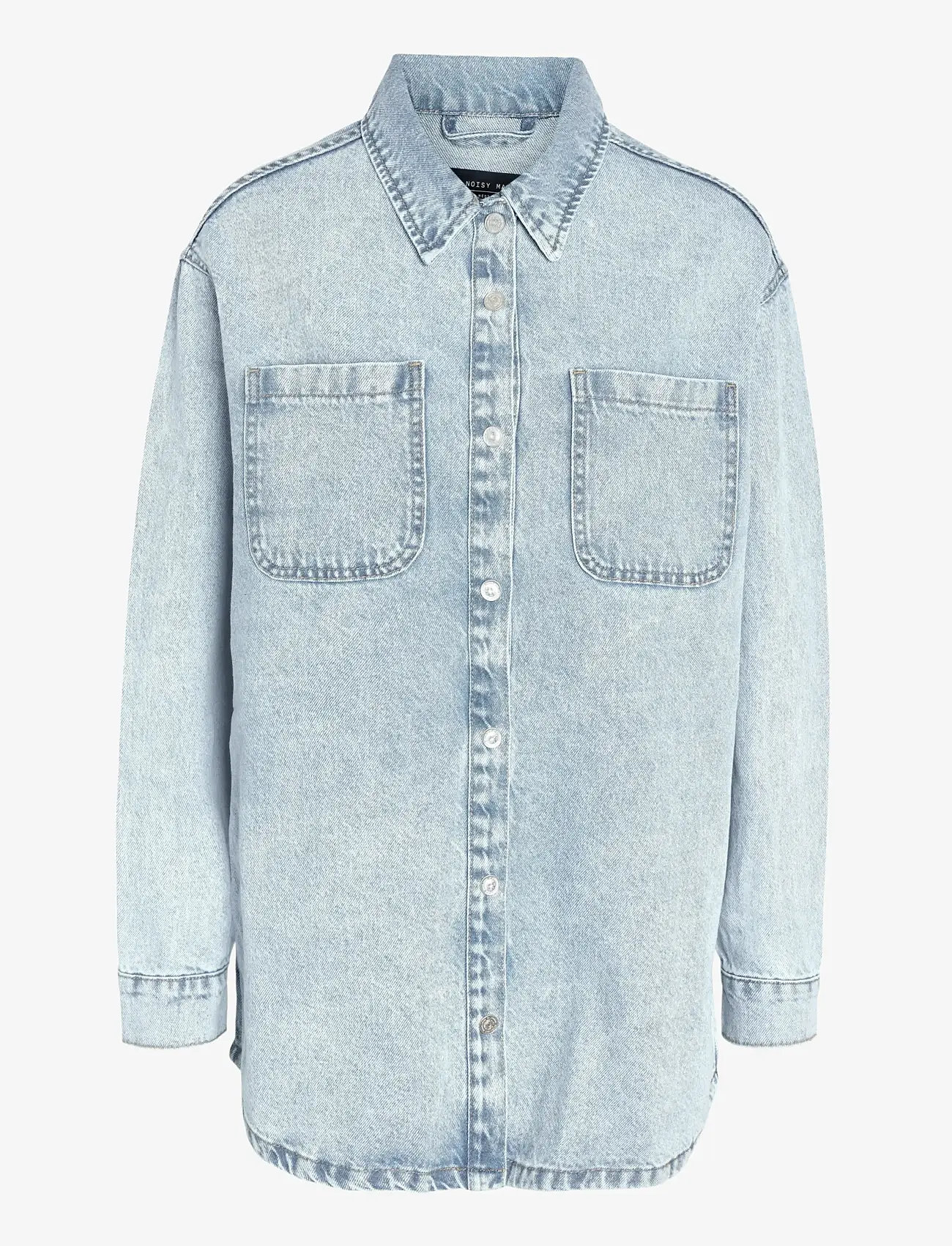 NOISY MAY - NMALVA L/S DENIM SHACKET AZ352LB NOOS - denimskjorter - light blue denim - 1