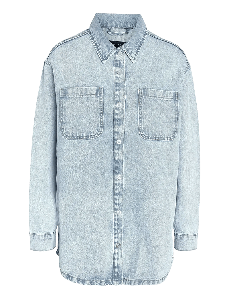 NOISY MAY - NMALVA L/S DENIM SHACKET AZ352LB NOOS - denimskjorter - light blue denim - 1