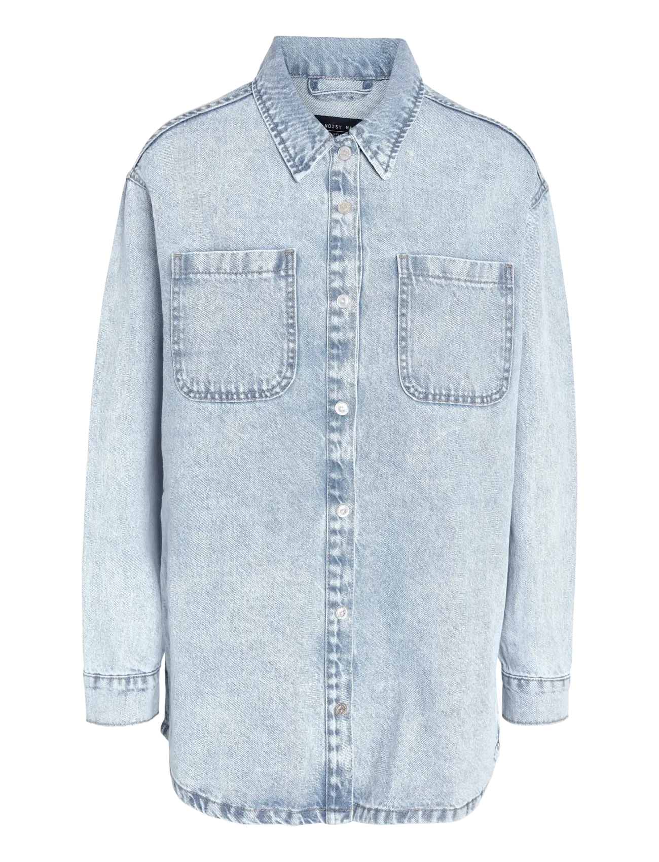NOISY MAY - NMALVA L/S DENIM SHACKET AZ352LB NOOS - denimskjorter - light blue denim - 1