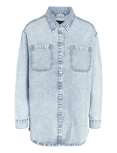 NOISY MAY NMALVA L/S DENIM SHACKET AZ352LB NOOS - Blusen & Hemden - LIGHT BLUE DENIM / blue
