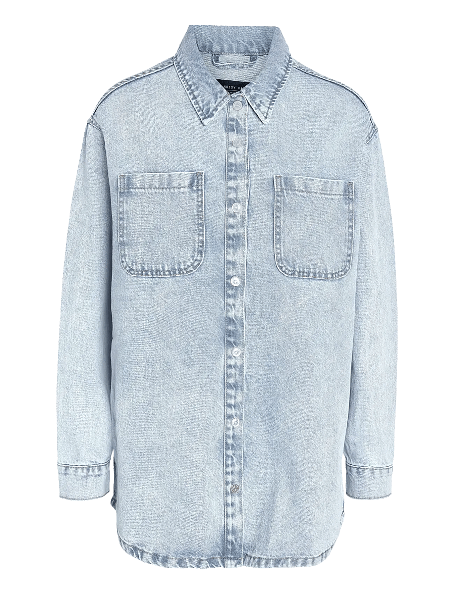 NOISY MAY - NMALVA L/S DENIM SHACKET AZ352LB NOOS - jeanshemden - light blue denim - 1