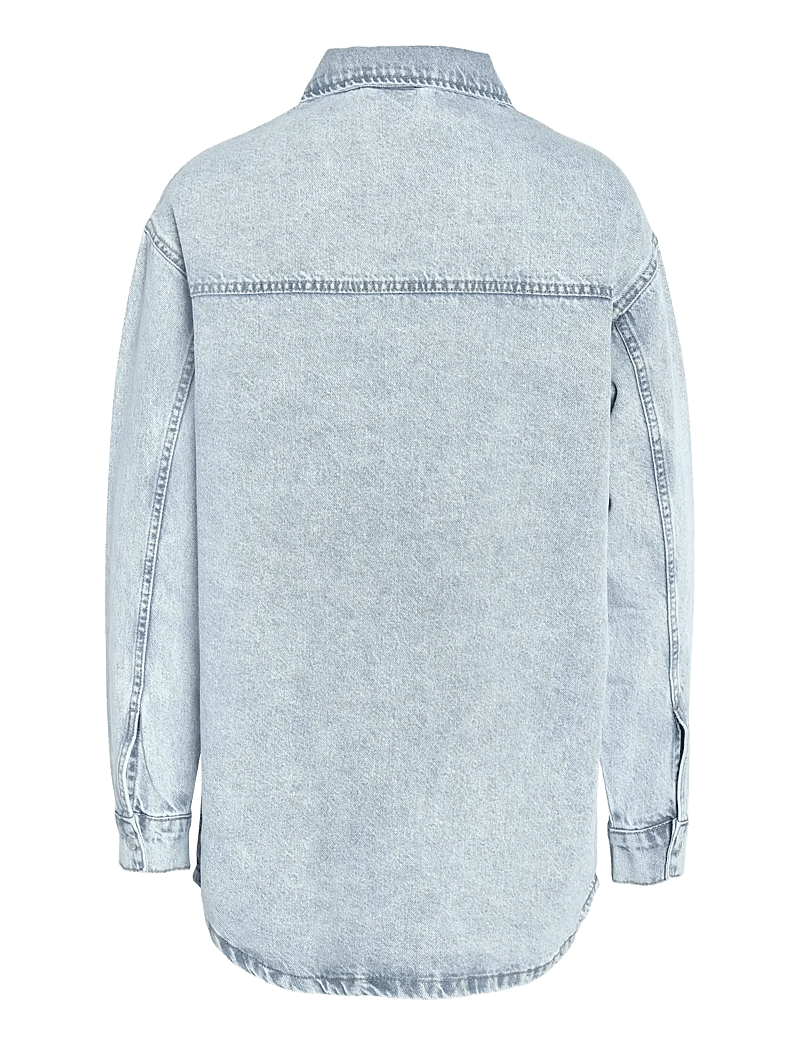 NOISY MAY - NMALVA L/S DENIM SHACKET AZ352LB NOOS - denimskjorter - light blue denim - 2