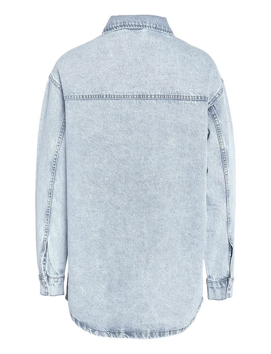 NOISY MAY - NMALVA L/S DENIM SHACKET AZ352LB NOOS - jeanshemden - light blue denim - 2