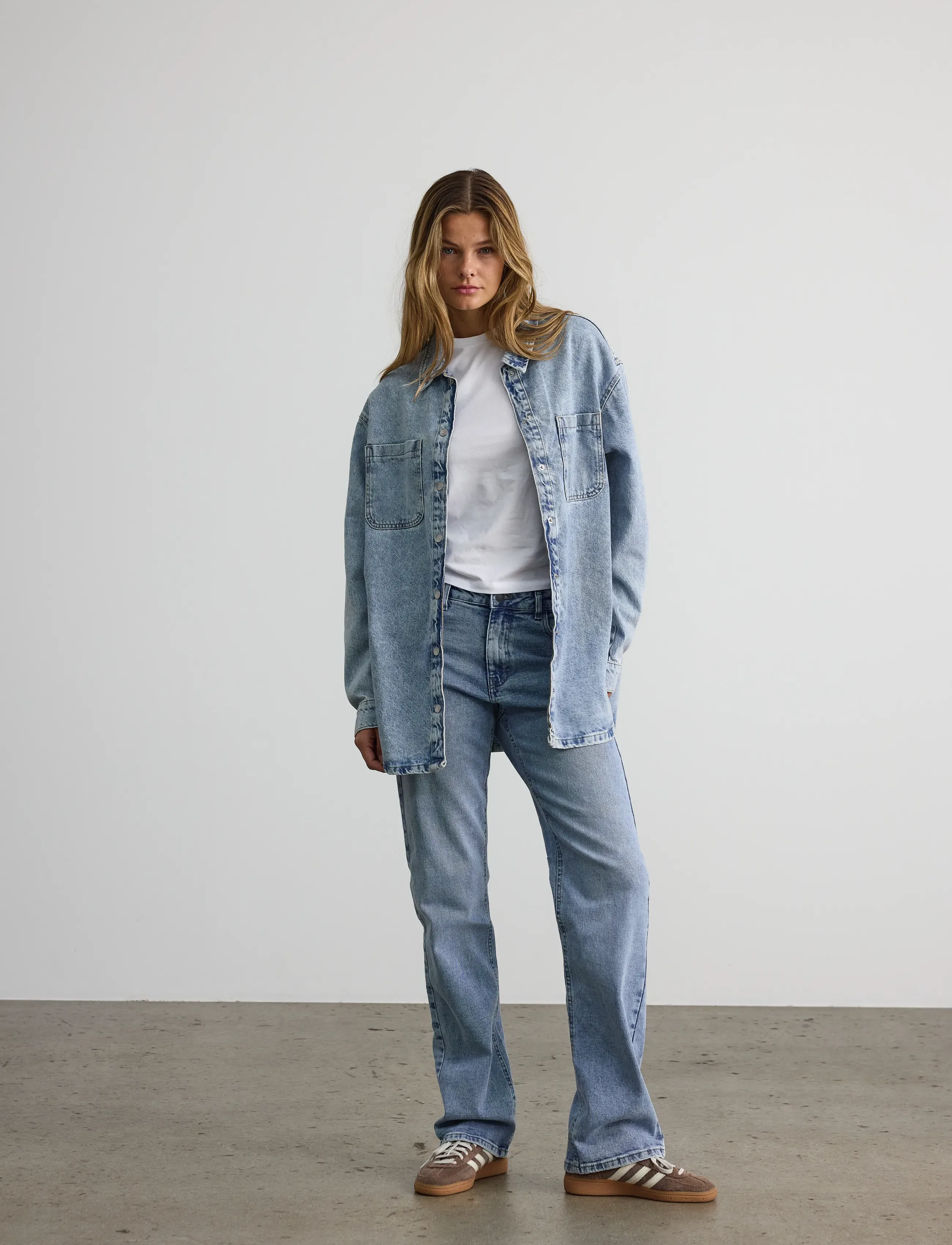 NOISY MAY NMALVA L/S DENIM SHACKET AZ352LB NOOS - Hemden - LIGHT BLUE DENIM / blue