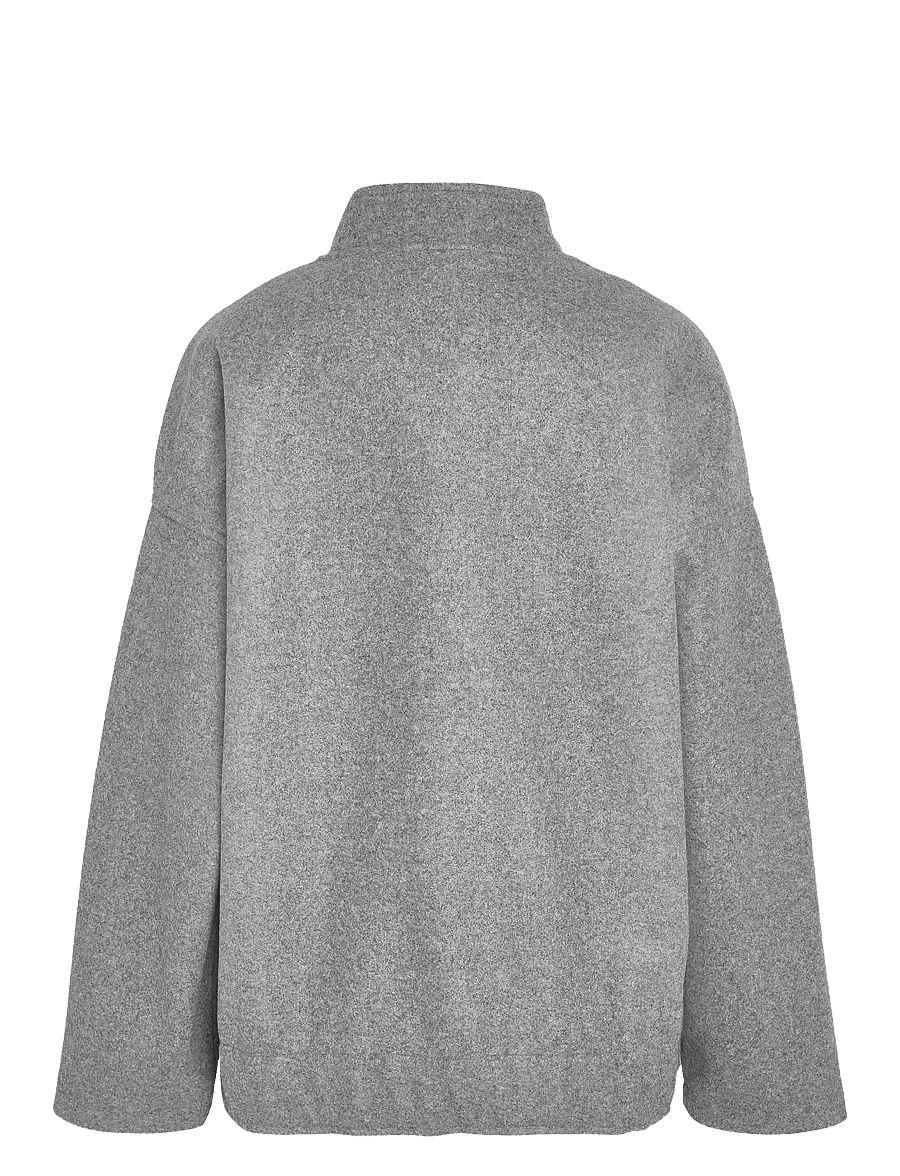 NOISY MAY - NMHALSTON L/S BOMBER JACKET FWD NOOS - leichte jacken - light grey melange - 2