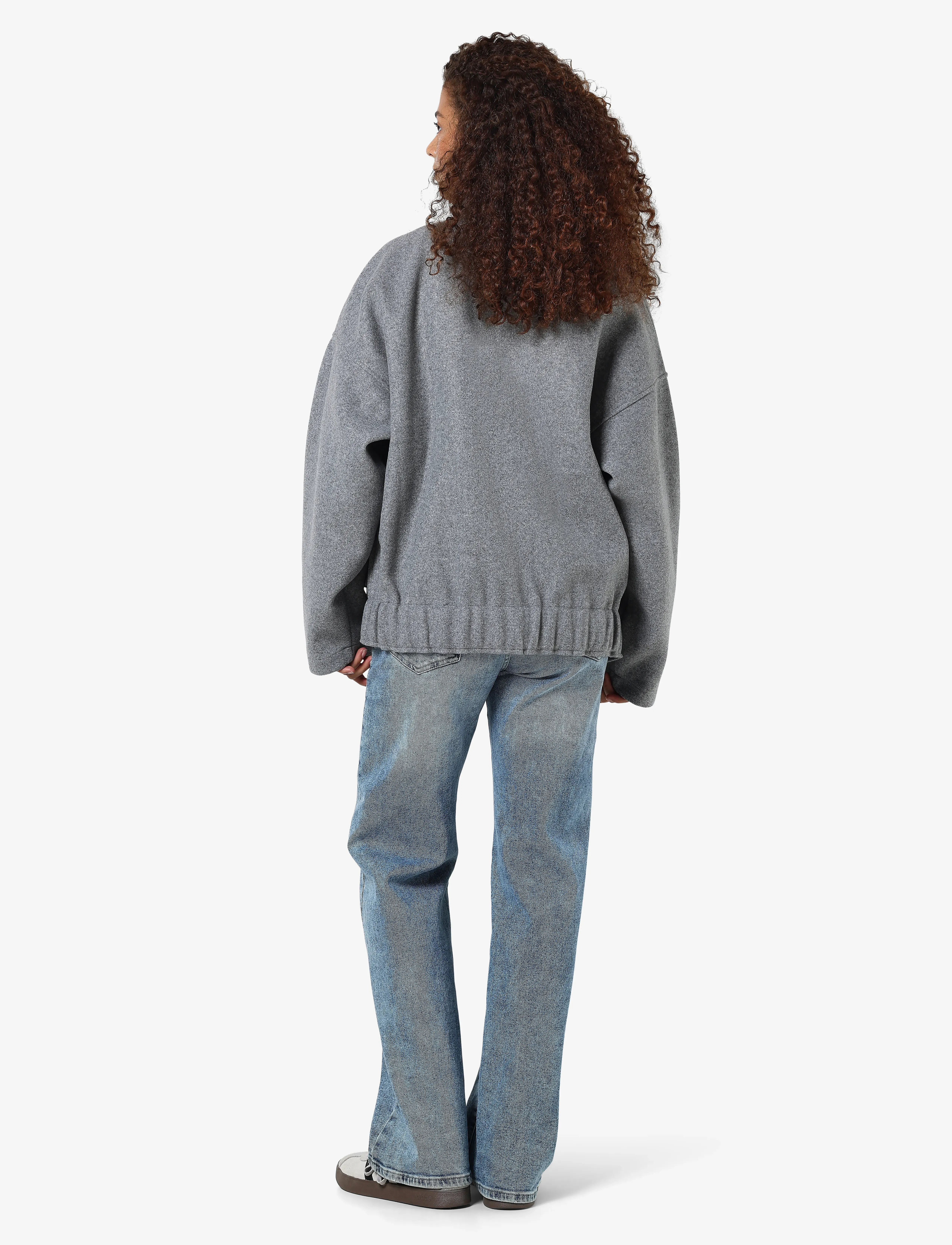 NOISY MAY Nmhalston L/S Bomber Jacket Noos, S, Jackets, Grau - Bomber, Frauen