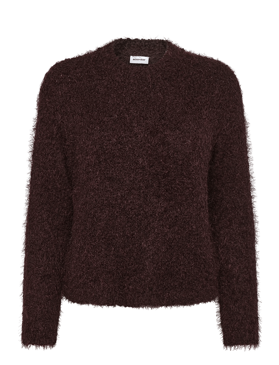 NOISY MAY - NMSASSY L/S O-NECK KNIT NOOS - pullover - chocolate plum - 1