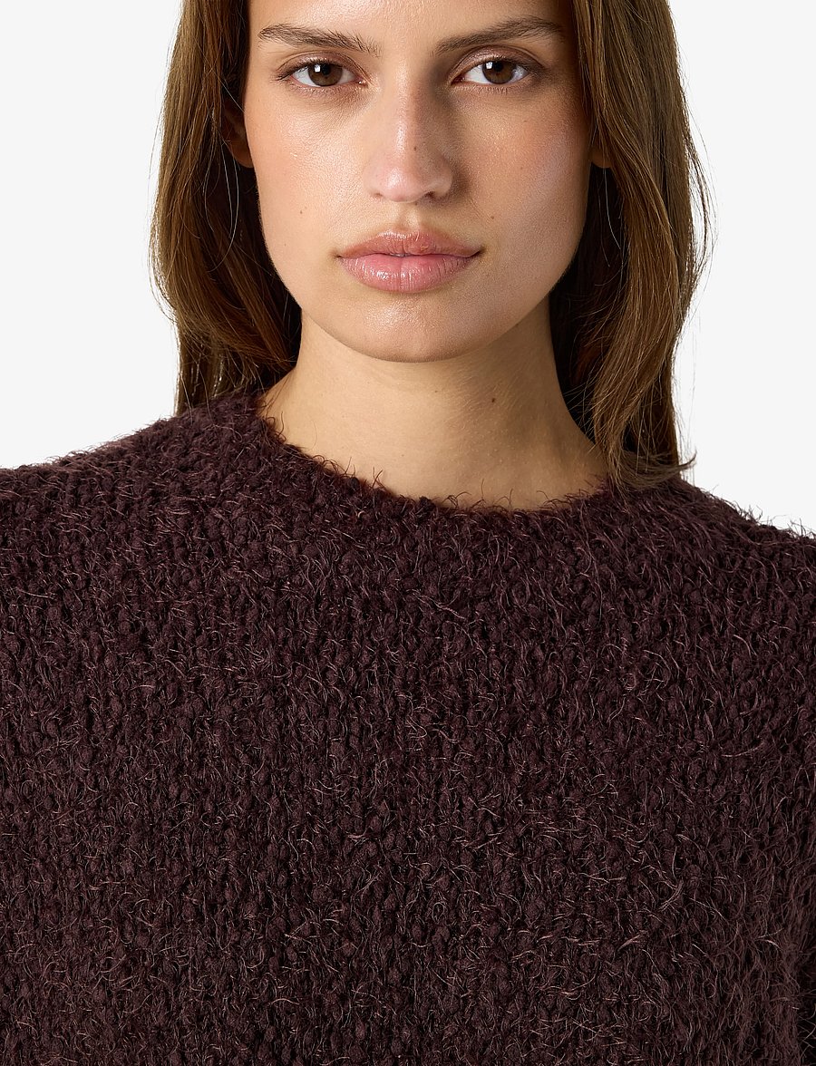 NOISY MAY - NMSASSY L/S O-NECK KNIT NOOS - pullover - chocolate plum - 5