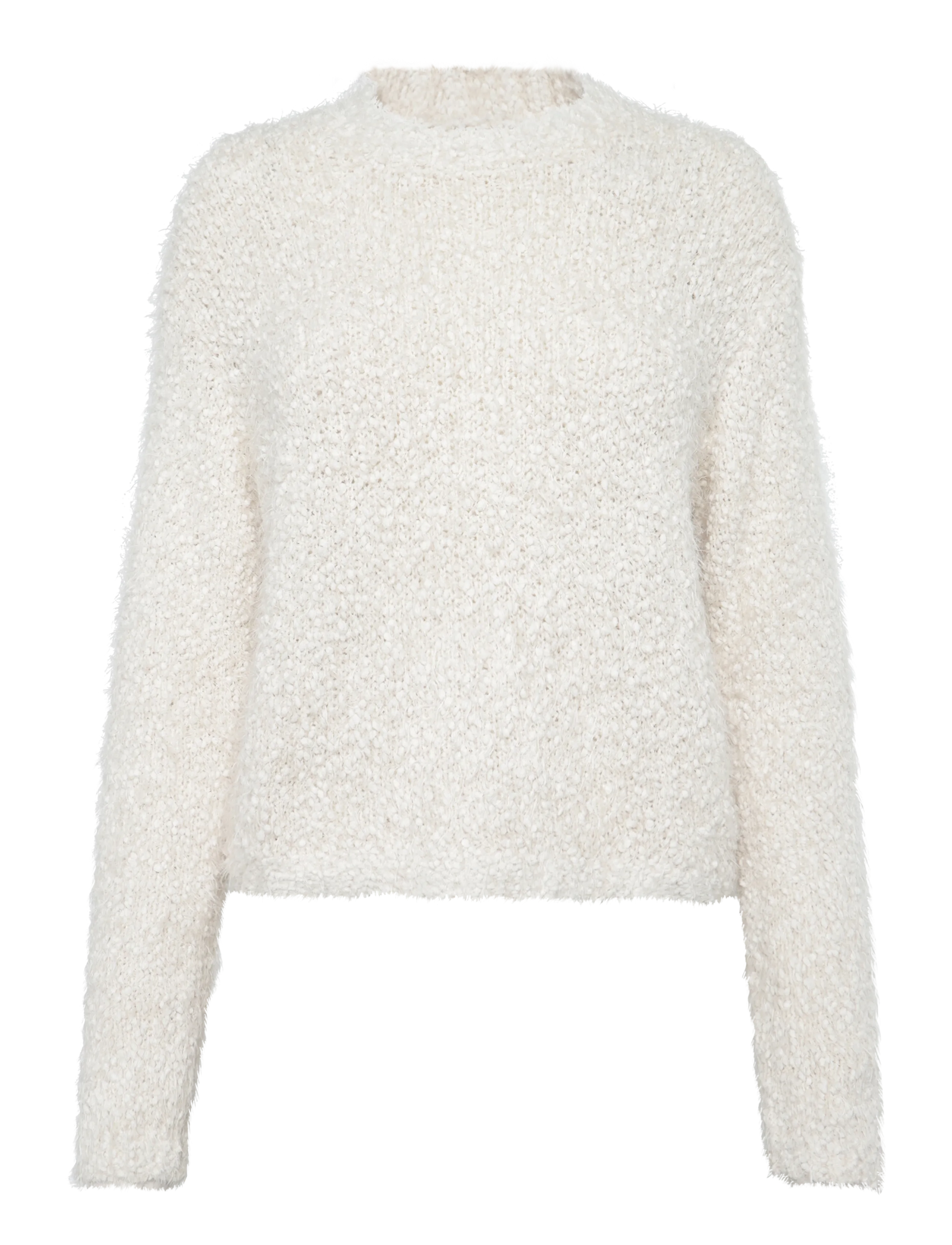 NOISY MAY NMSASSY L/S O-NECK KNIT NOOS - Sweaters - EGGNOG / cream