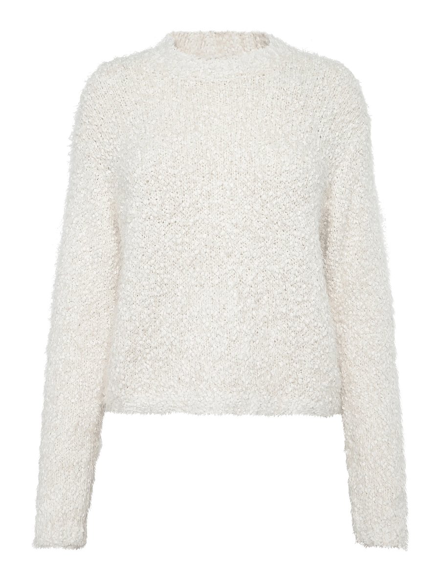 NOISY MAY - NMSASSY L/S O-NECK KNIT NOOS - pullover - eggnog - 1