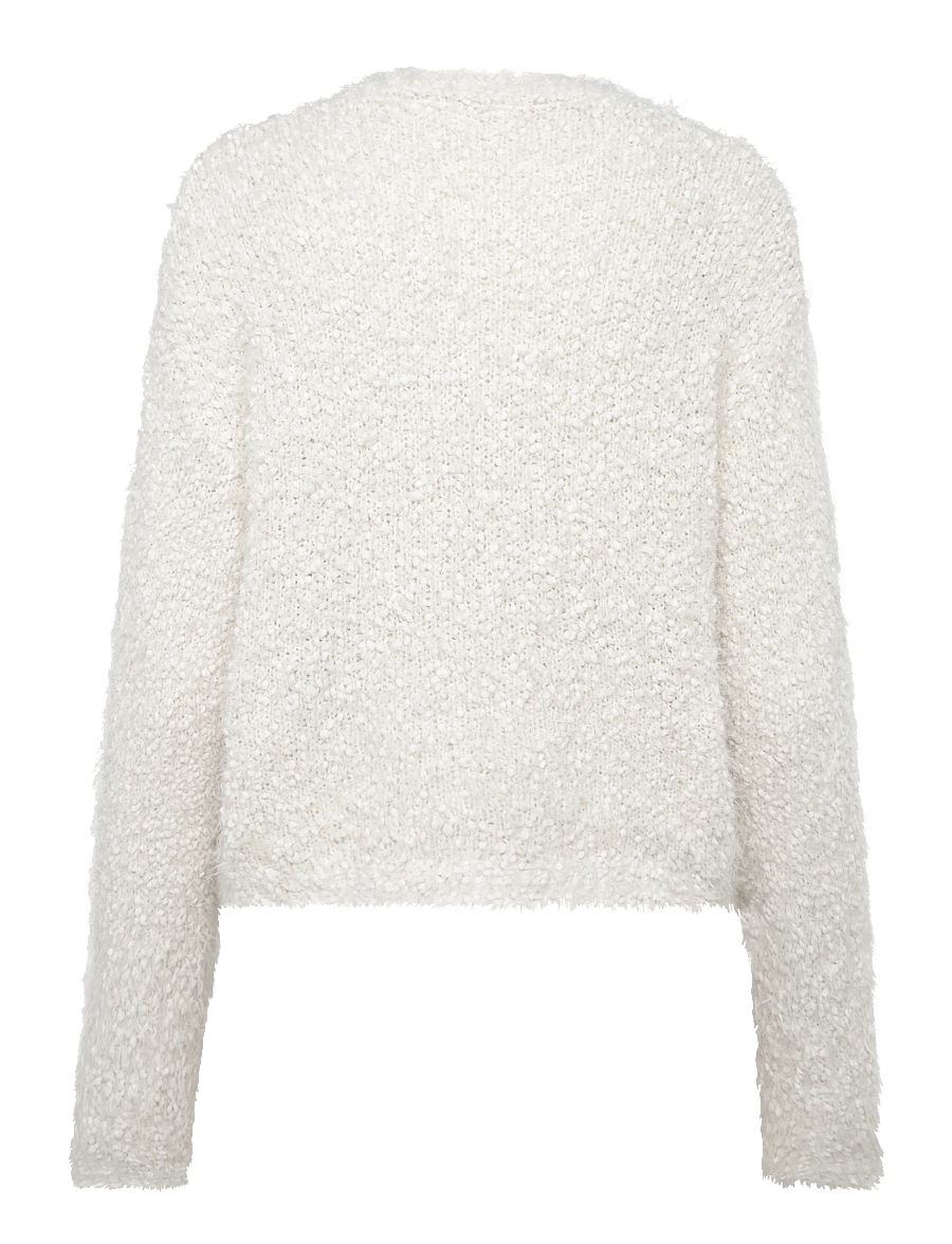 NOISY MAY - NMSASSY L/S O-NECK KNIT NOOS - pullover - eggnog - 2