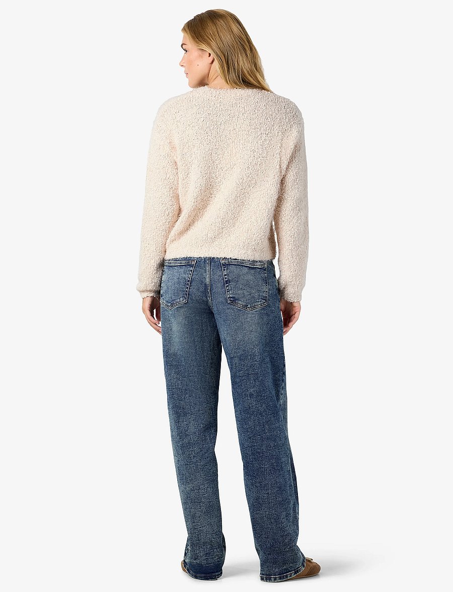 NOISY MAY - NMSASSY L/S O-NECK KNIT NOOS - pullover - eggnog - 4