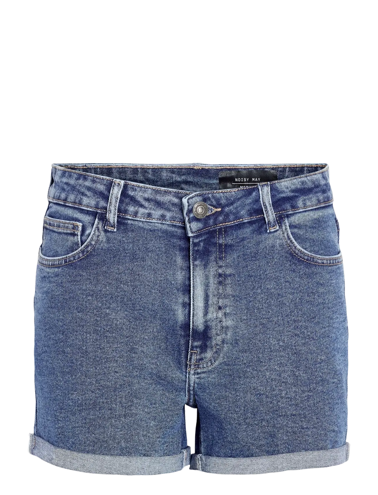 NOISY MAY NMMONI HW DNM SHORTS AZ358MB NOOS - Tøj - MEDIUM BLUE DENIM / blue