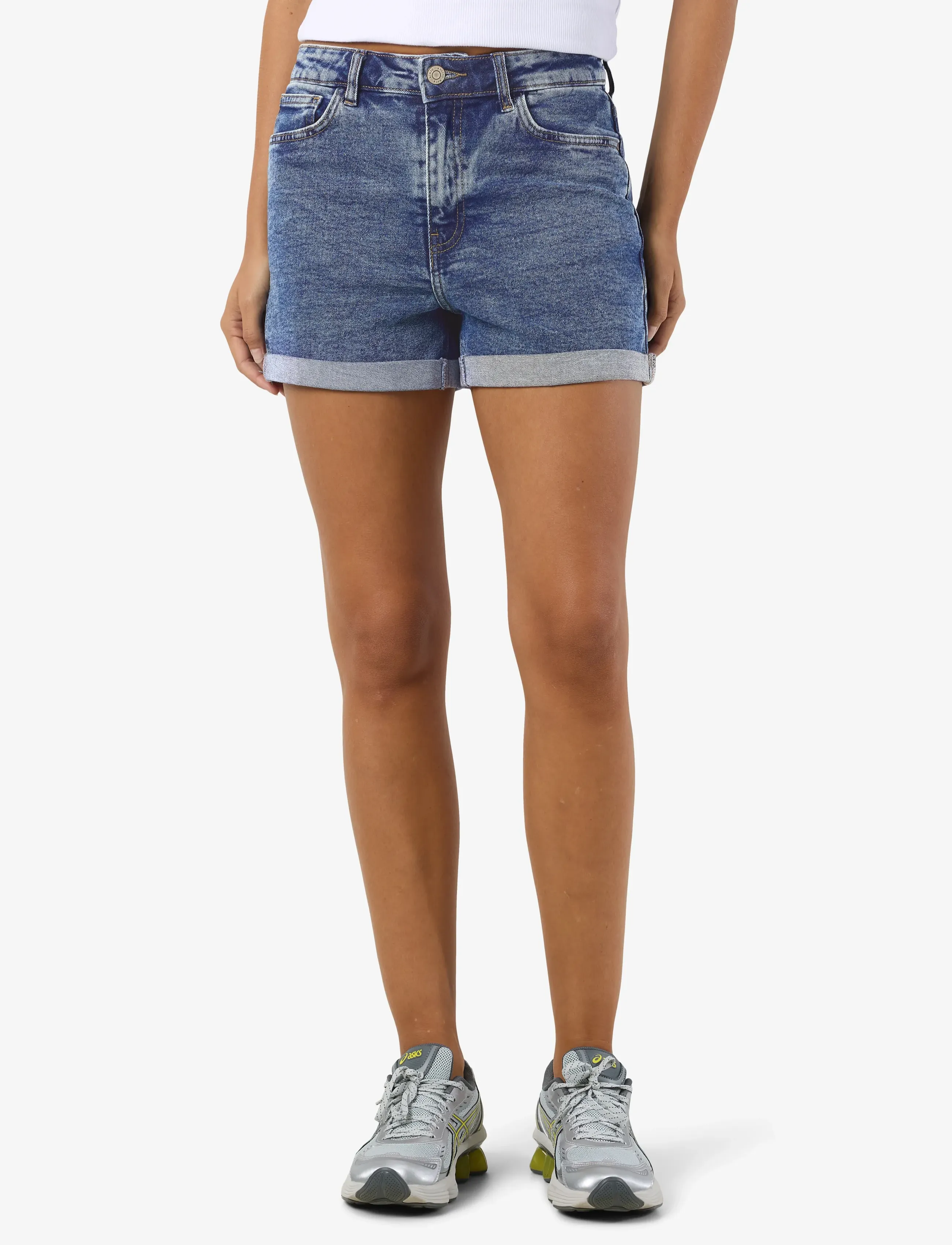 NOISY MAY - NMMONI HW DNM SHORTS AZ358MB NOOS - jeansshorts - medium blue denim - 0