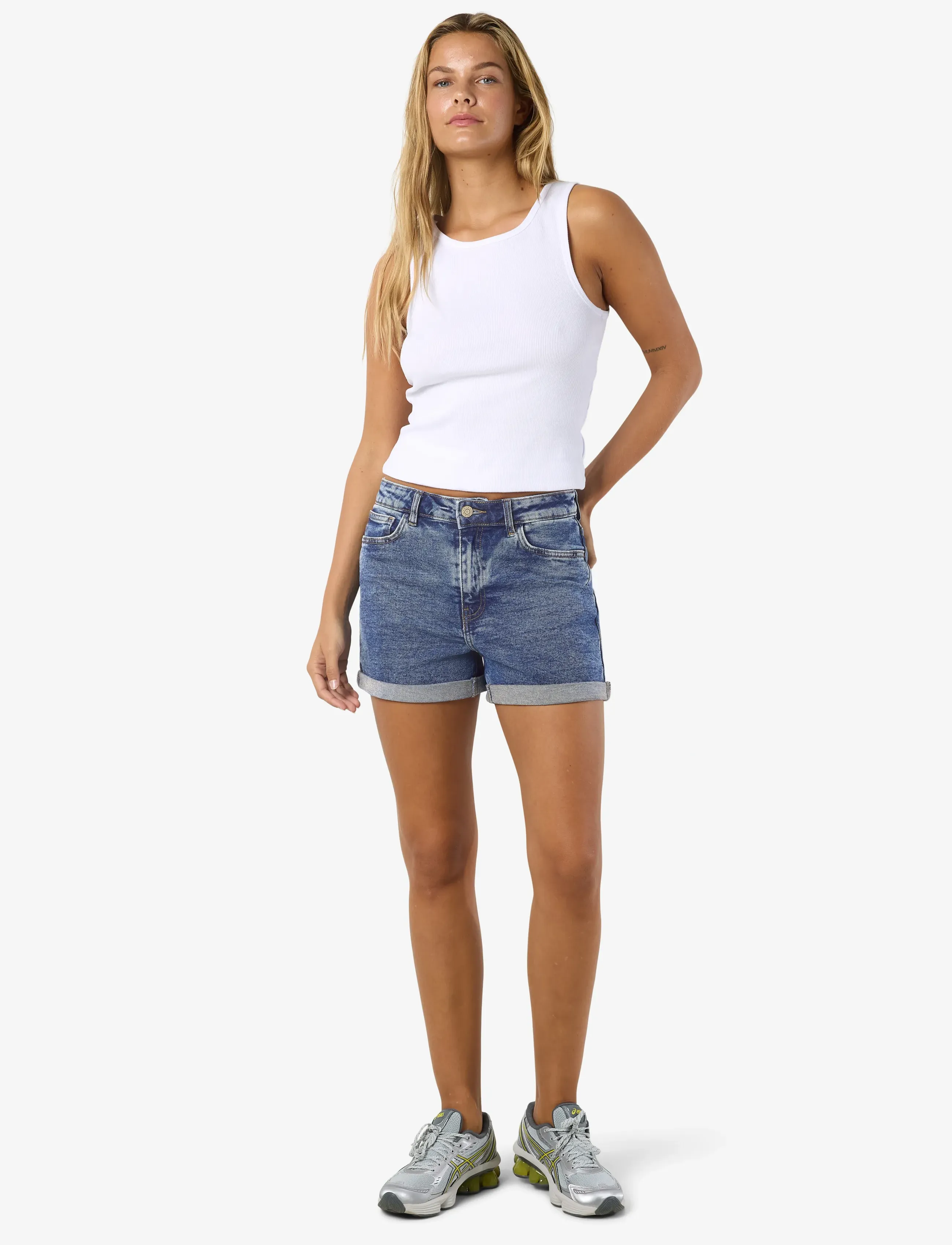 NOISY MAY - NMMONI HW DNM SHORTS AZ358MB NOOS - jeansshorts - medium blue denim - 5