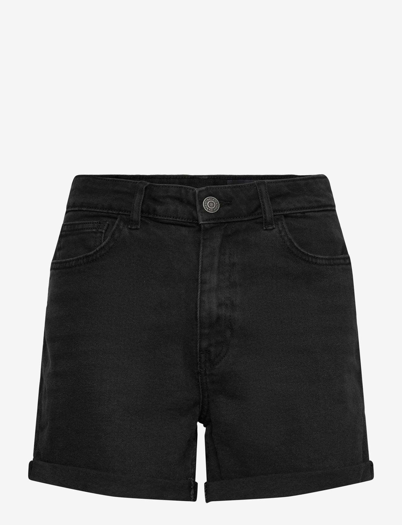 NOISY MAY - NMMONI HW DNM SHORTS AZ360BL NOOS - džinsiniai šortai - black denim - 1