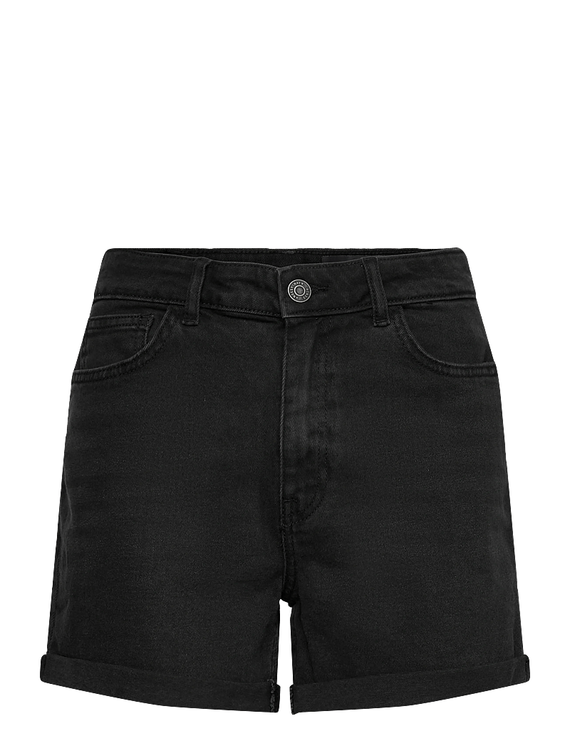 NOISY MAY - NMMONI HW DNM SHORTS AZ360BL NOOS - džinsiniai šortai - black denim - 1