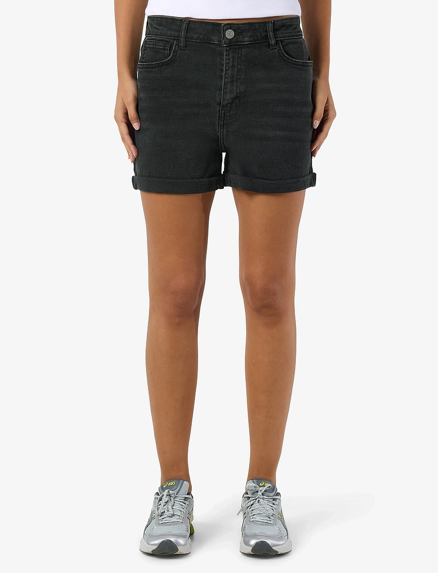 NOISY MAY - NMMONI HW DNM SHORTS AZ360BL NOOS - jeansshorts - black denim - 0
