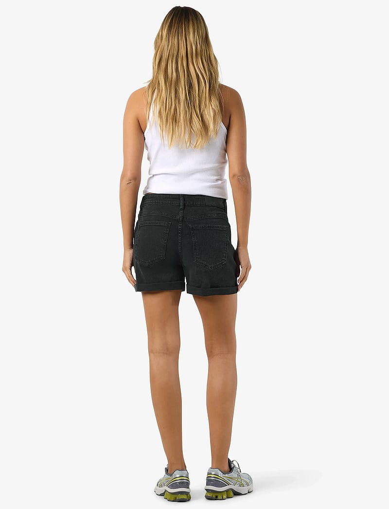 NOISY MAY - NMMONI HW DNM SHORTS AZ360BL NOOS - džinsiniai šortai - black denim - 4