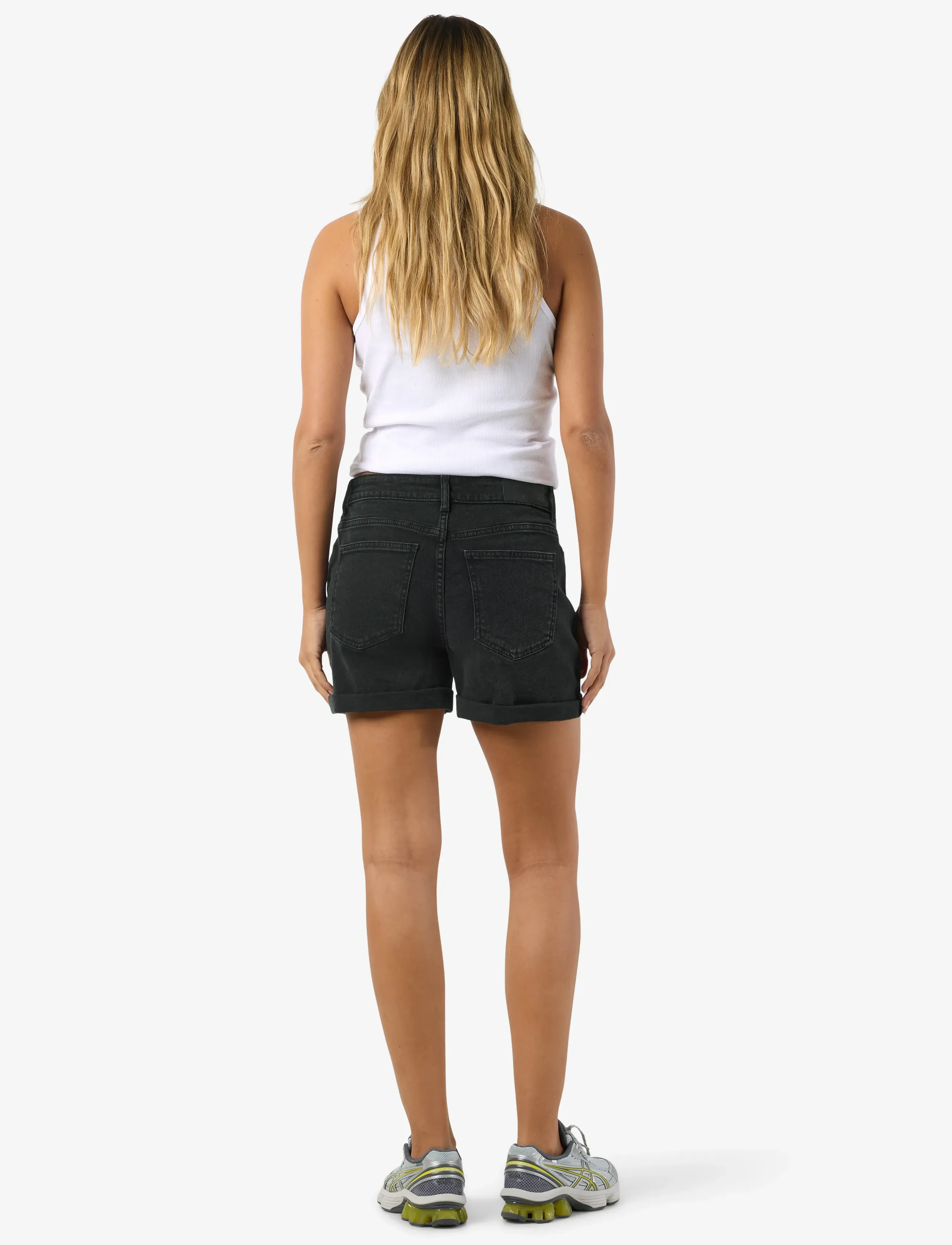 NOISY MAY - NMMONI HW DNM SHORTS AZ360BL NOOS - lühikesed teksapüksid - black denim - 4