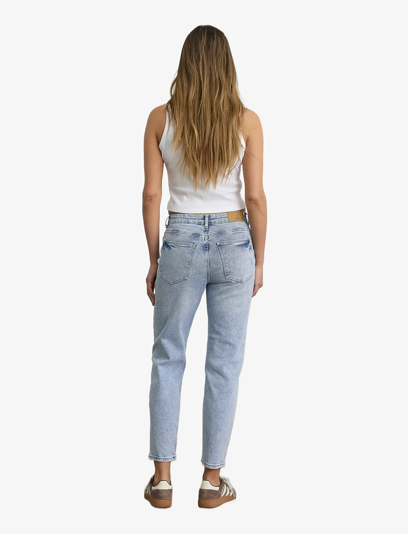 NOISY MAY - NMMONI HW ST ANK JEANS AZ359LB FWD NOOS - kitsad teksad - light blue denim - 3