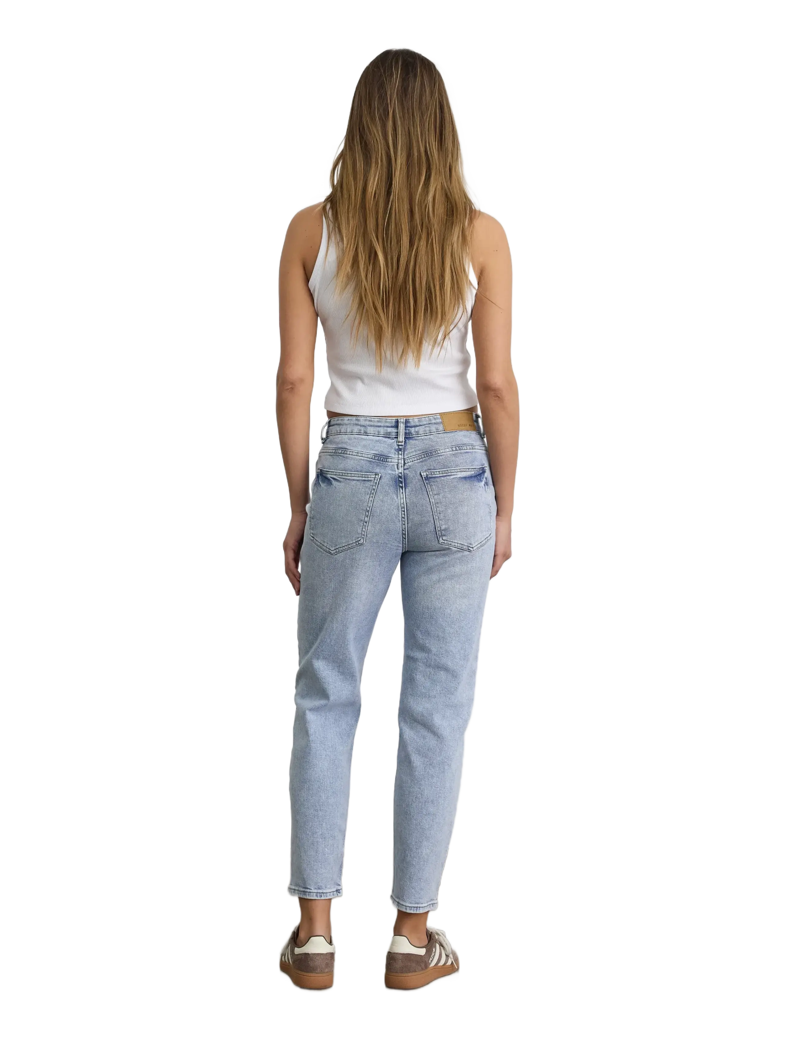 NOISY MAY - NMMONI HW ST ANK JEANS AZ359LB NOOS - slim-fit-jeans - light blue denim - 3