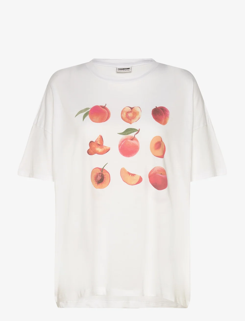 NOISY MAY - NMIDA S/S PIZZA T-SHIRT FWD LAB - t-shirts - bright white - 0