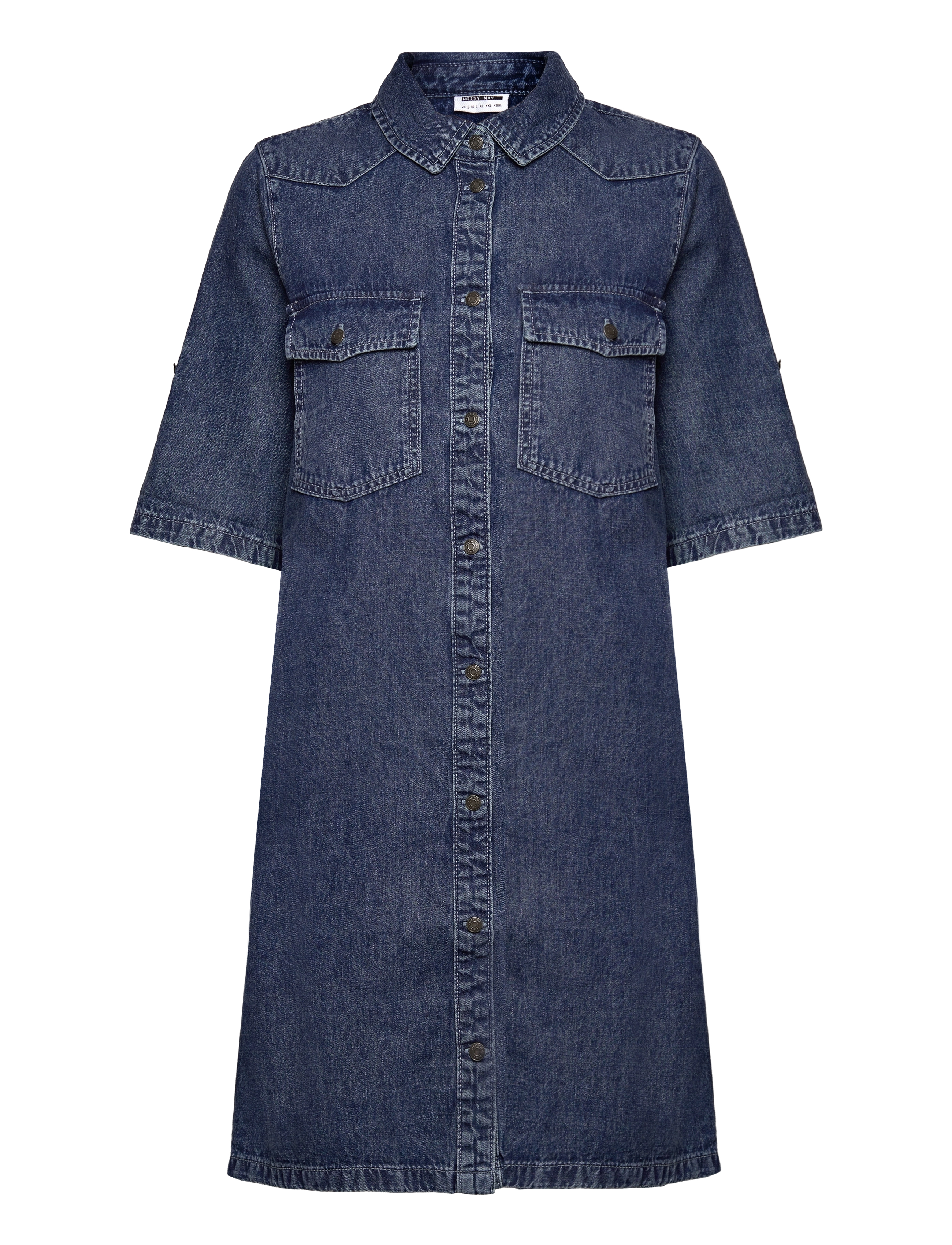 NOISY MAY Nmnew Signe S/S Denim Kleid Vi002Mb Noos Blau - M - Damen