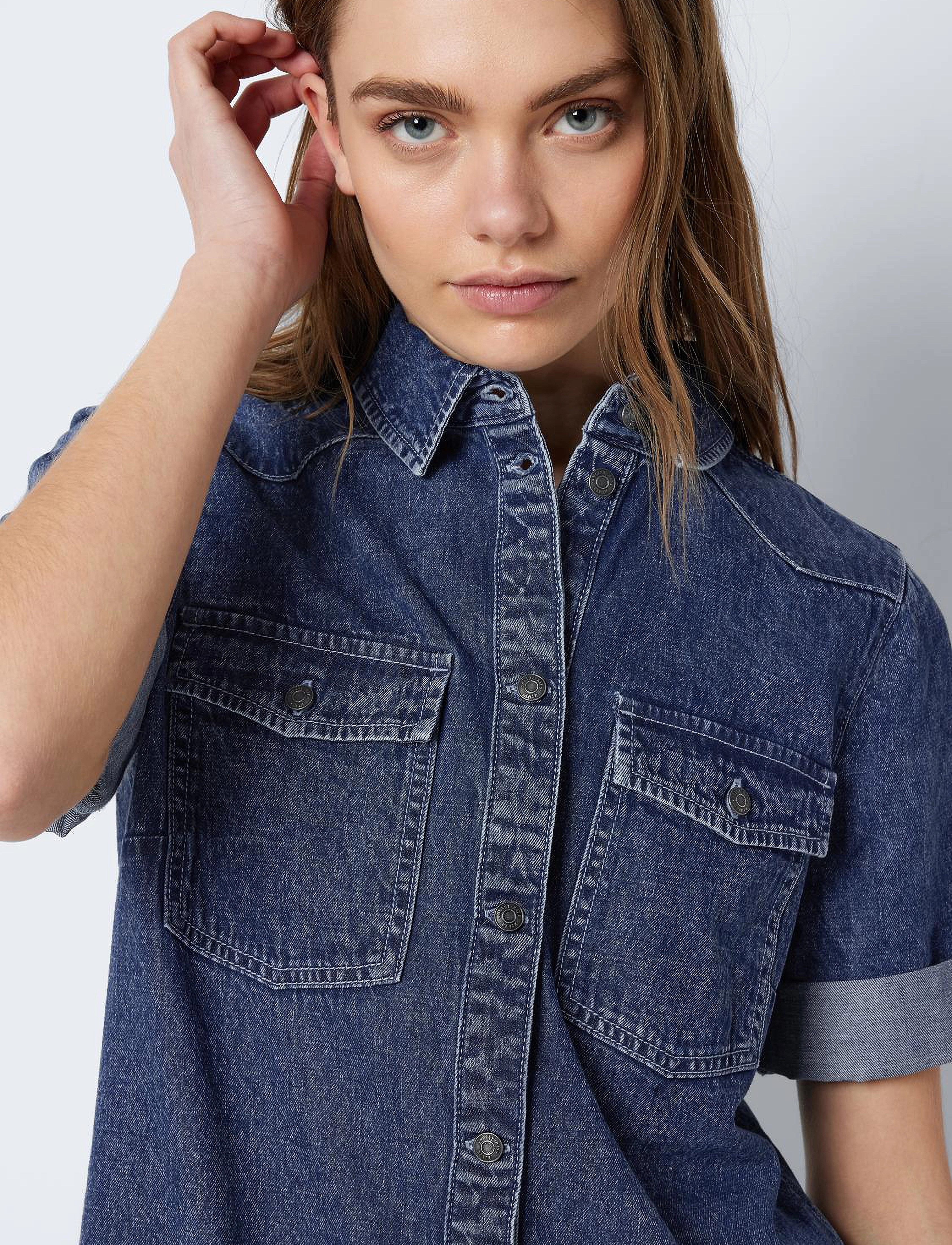 NOISY MAY - NMNEW SIGNE S/S DENIM DRESS VI002MB NOOS - die niedrigsten preise - medium blue denim - 5