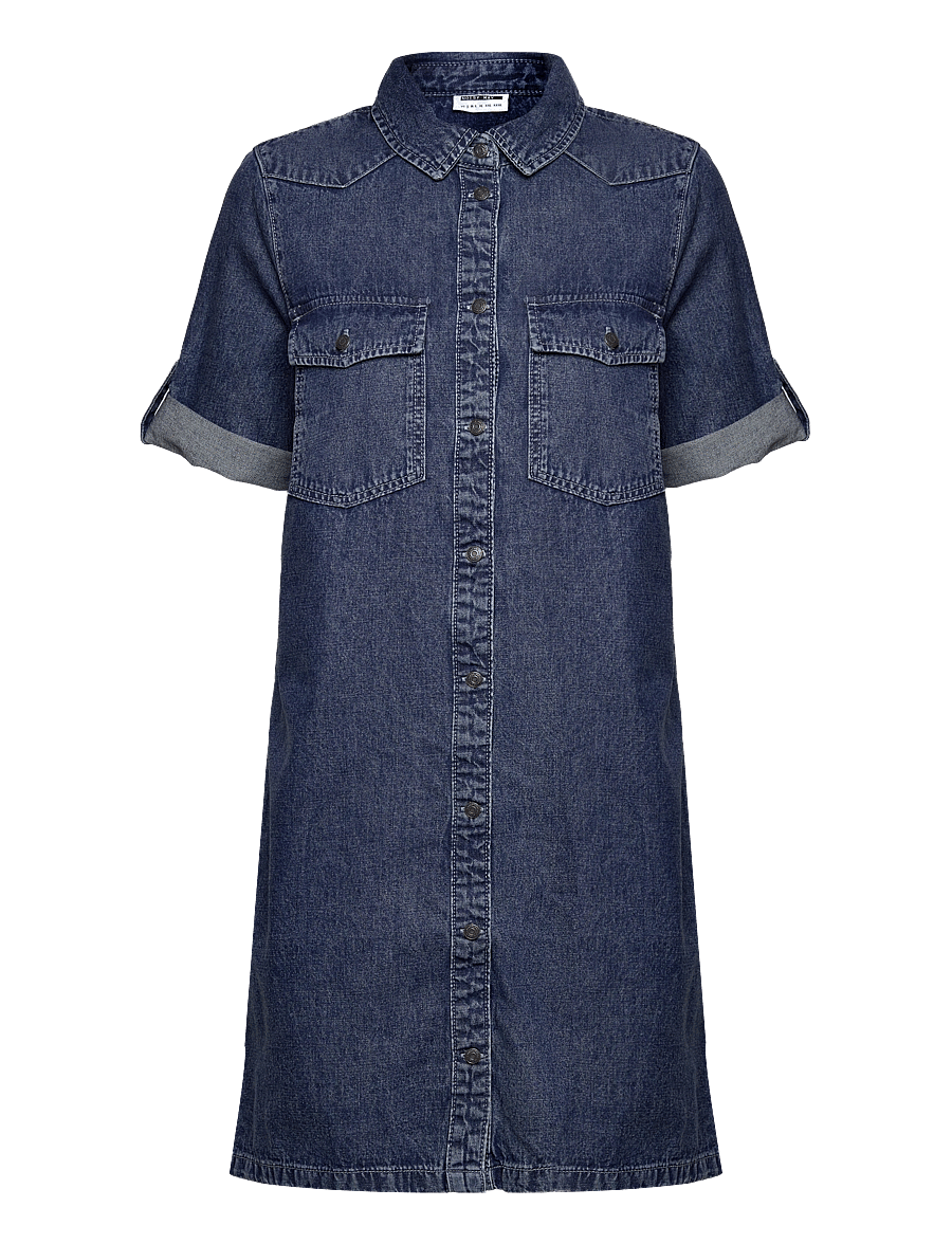 NOISY MAY - NMNEW SIGNE S/S DENIM DRESS VI002MB NOOS - hemdkleider - medium blue denim - 3