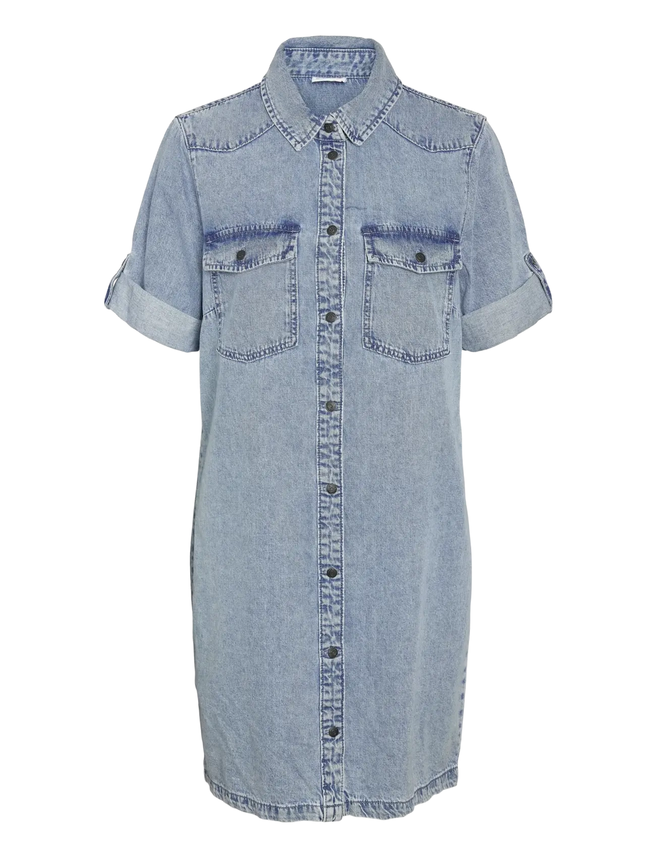 NOISY MAY Nmnew Signe S/S Denim Kleid Vi003Lb Noos Blau - S - Damen