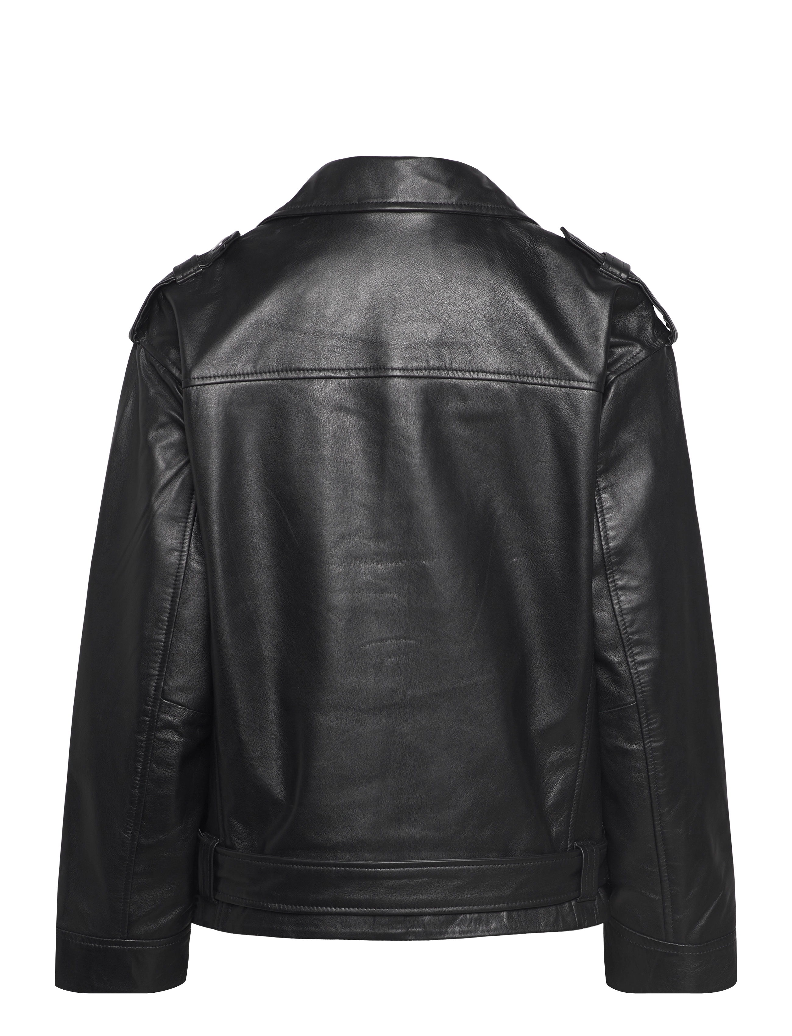 NOISY MAY - NMPAULINA LEATHER BIKER JACKET - black - 1