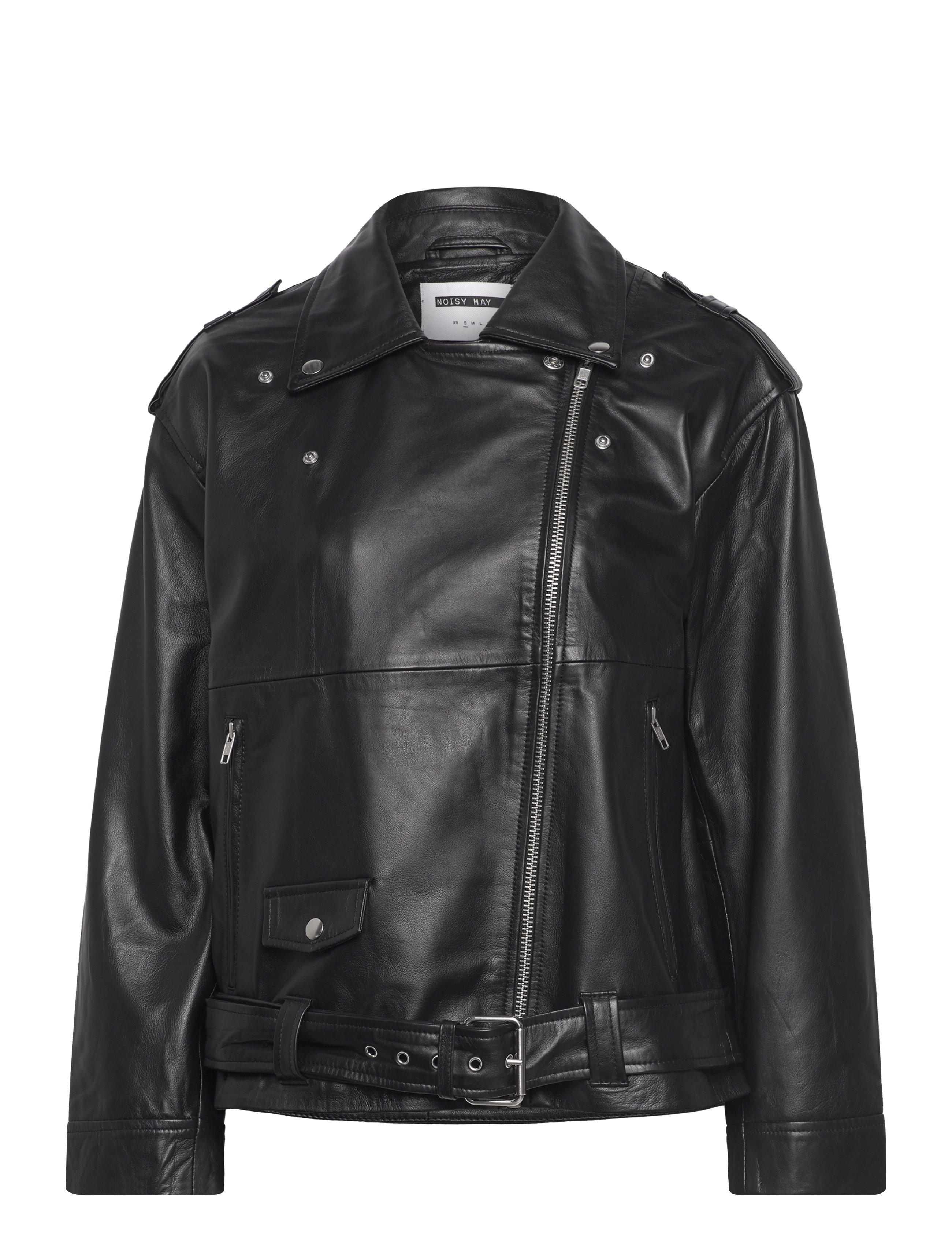 NOISY MAY - NMPAULINA LEATHER BIKER JACKET - black - 2