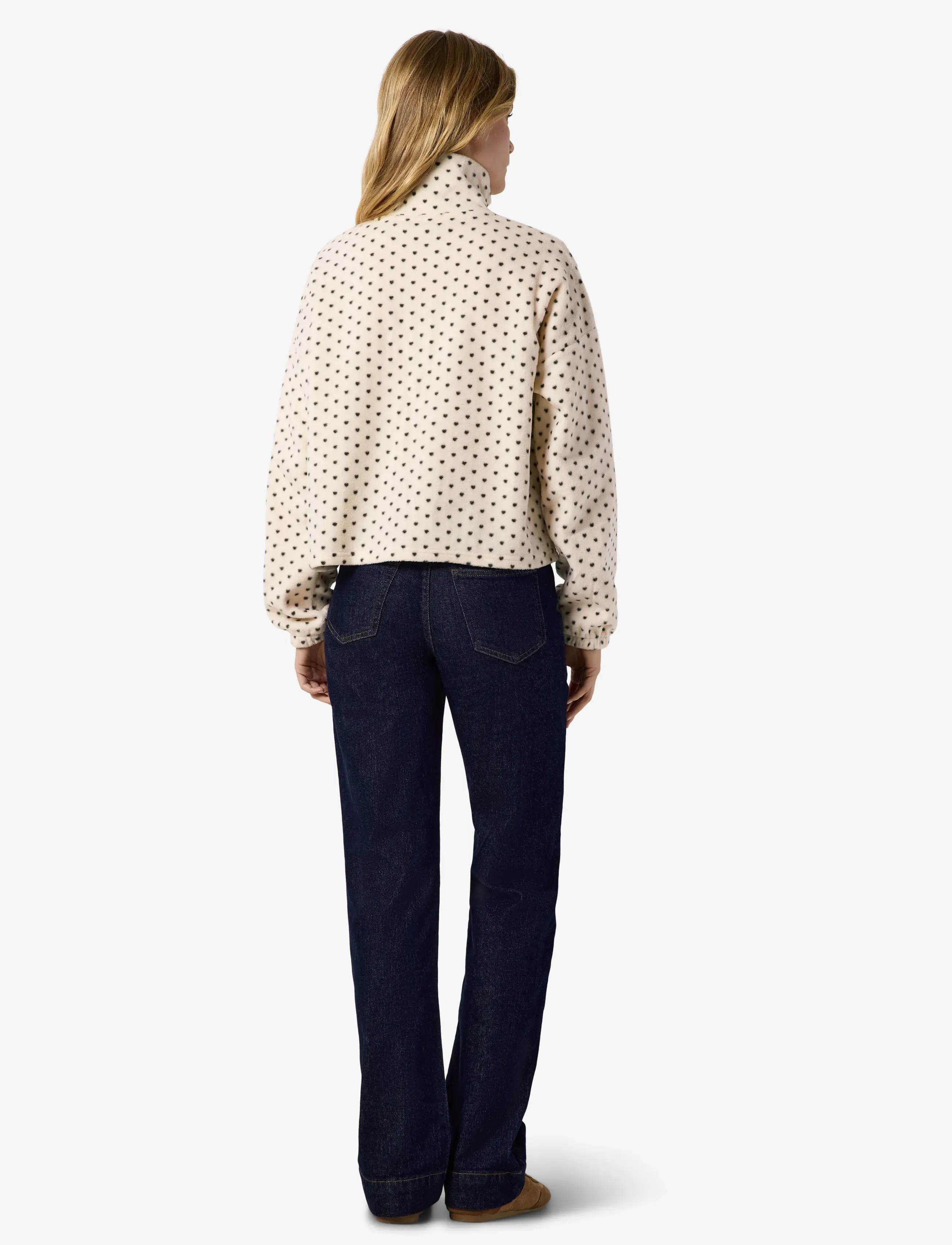 NOISY MAY - NMFLECI L/S ZIPPER BLOUSE AOP - fleece og mellemlag - birch - 3