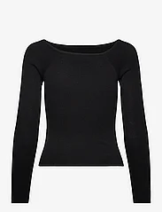 NOISY MAY - NMJAZ LS OFFSHOULDER KNIT TOP FWD LAB 2 - truien - black - 1