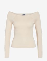 NOISY MAY - NMJAZ LS OFFSHOULDER KNIT TOP FWD LAB 2 - truien - eggnog - 0