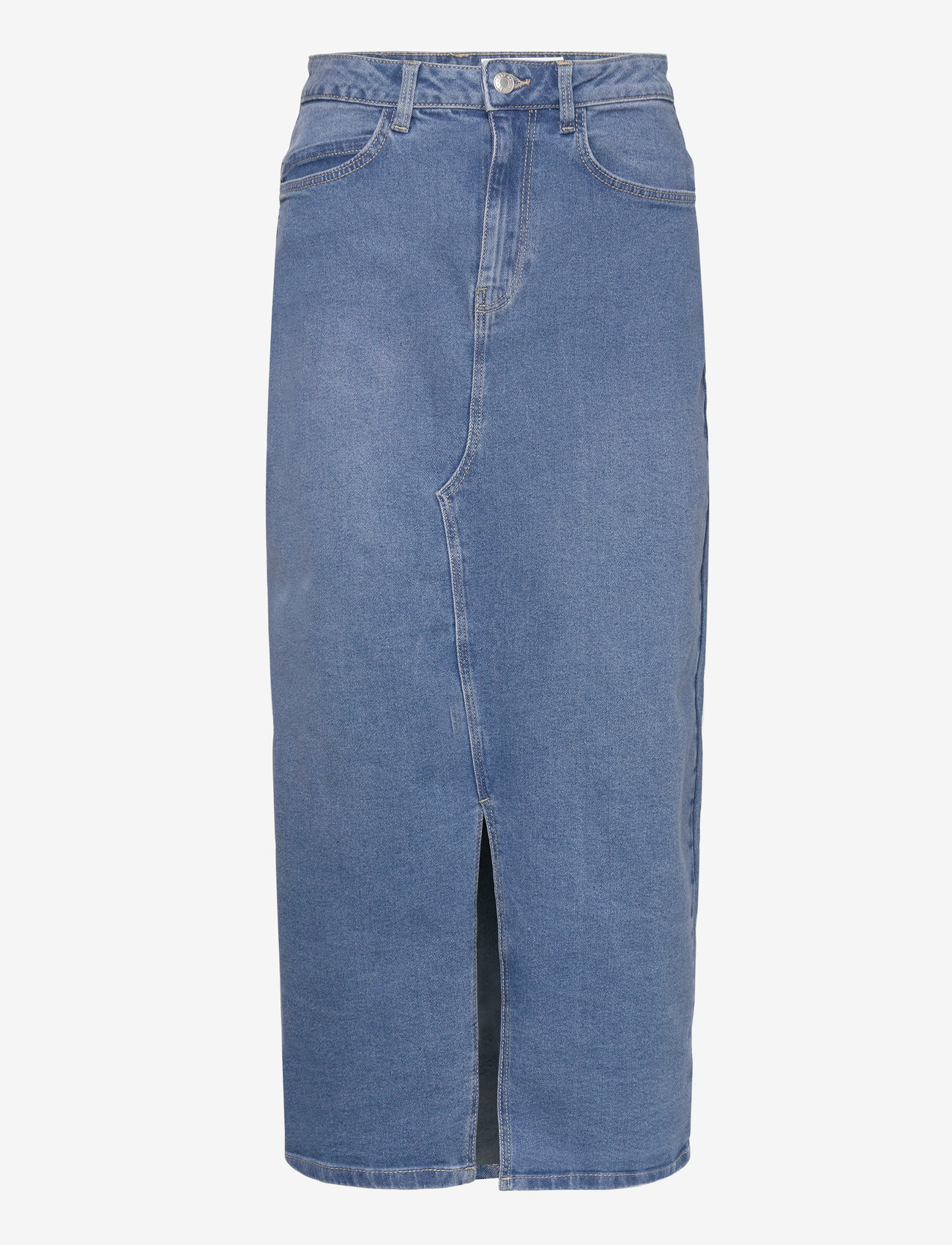 NOISY MAY - NMKATH NW SLIT LONG SKIRT VI477MB NOOS - jupes midi - medium blue denim - 1