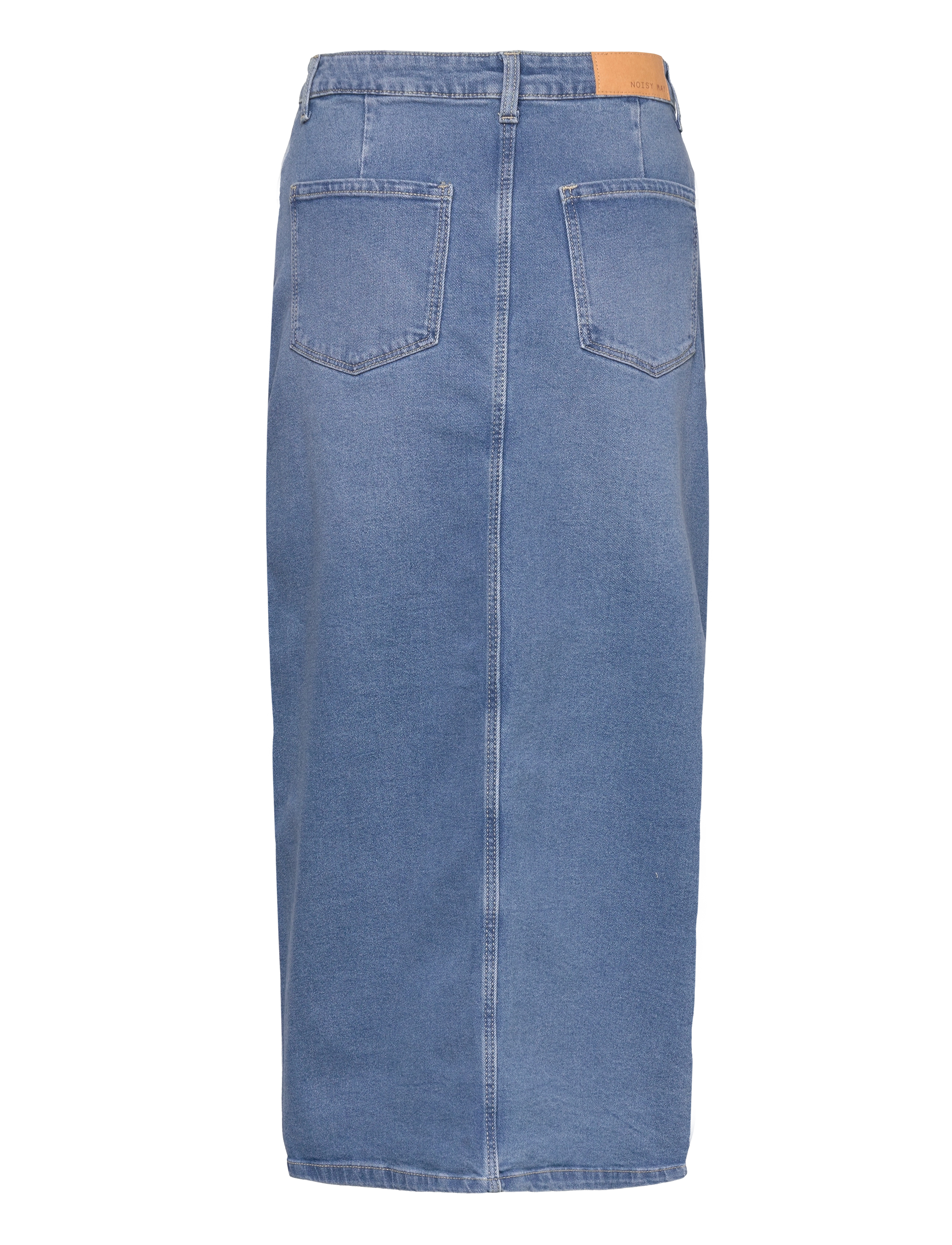 NOISY MAY - NMKATH NW SLIT LONG SKIRT VI477MB NOOS - midi rokken - medium blue denim - 2