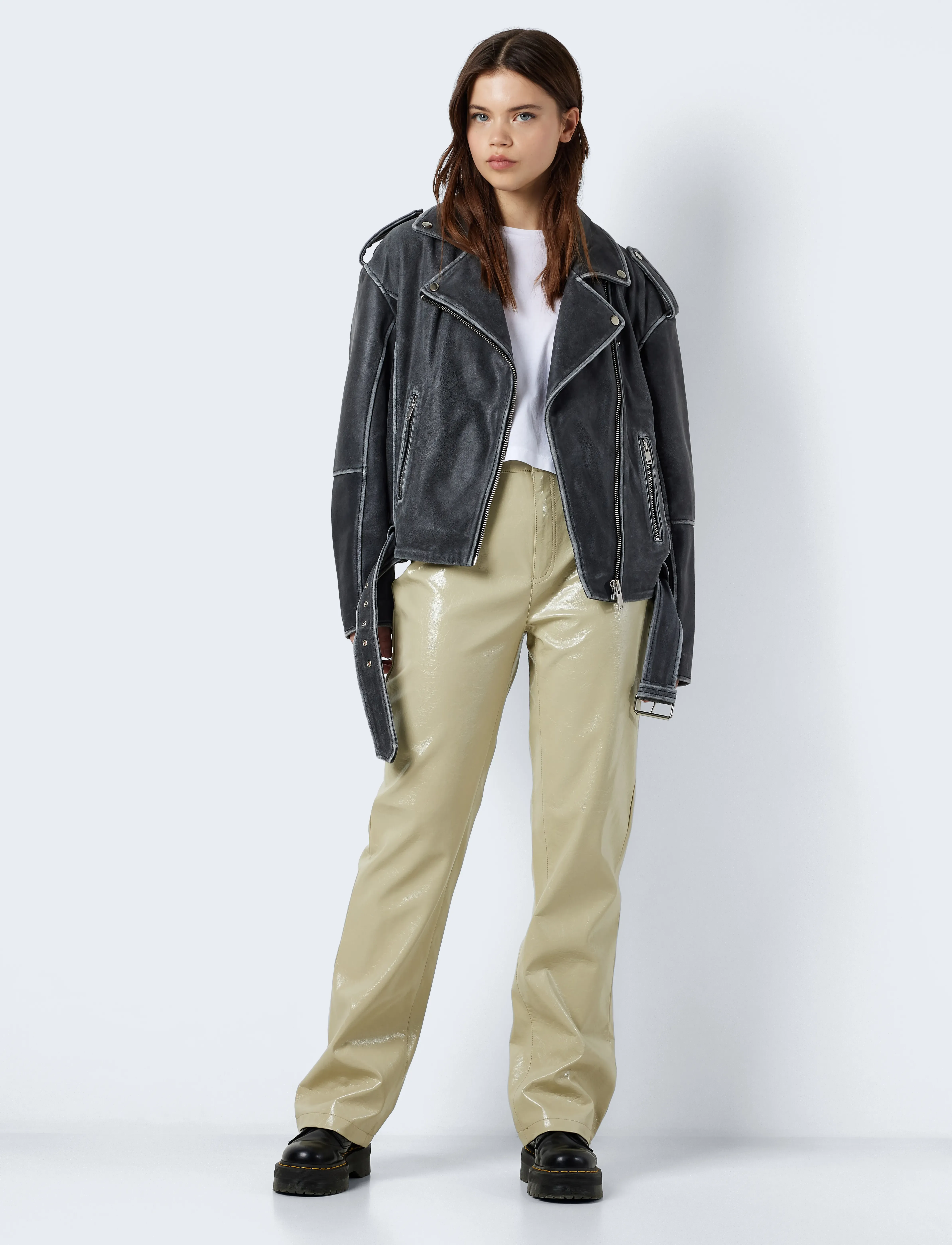 NOISY MAY - NMAIKA L/S LEATHER JACKET - black - 3