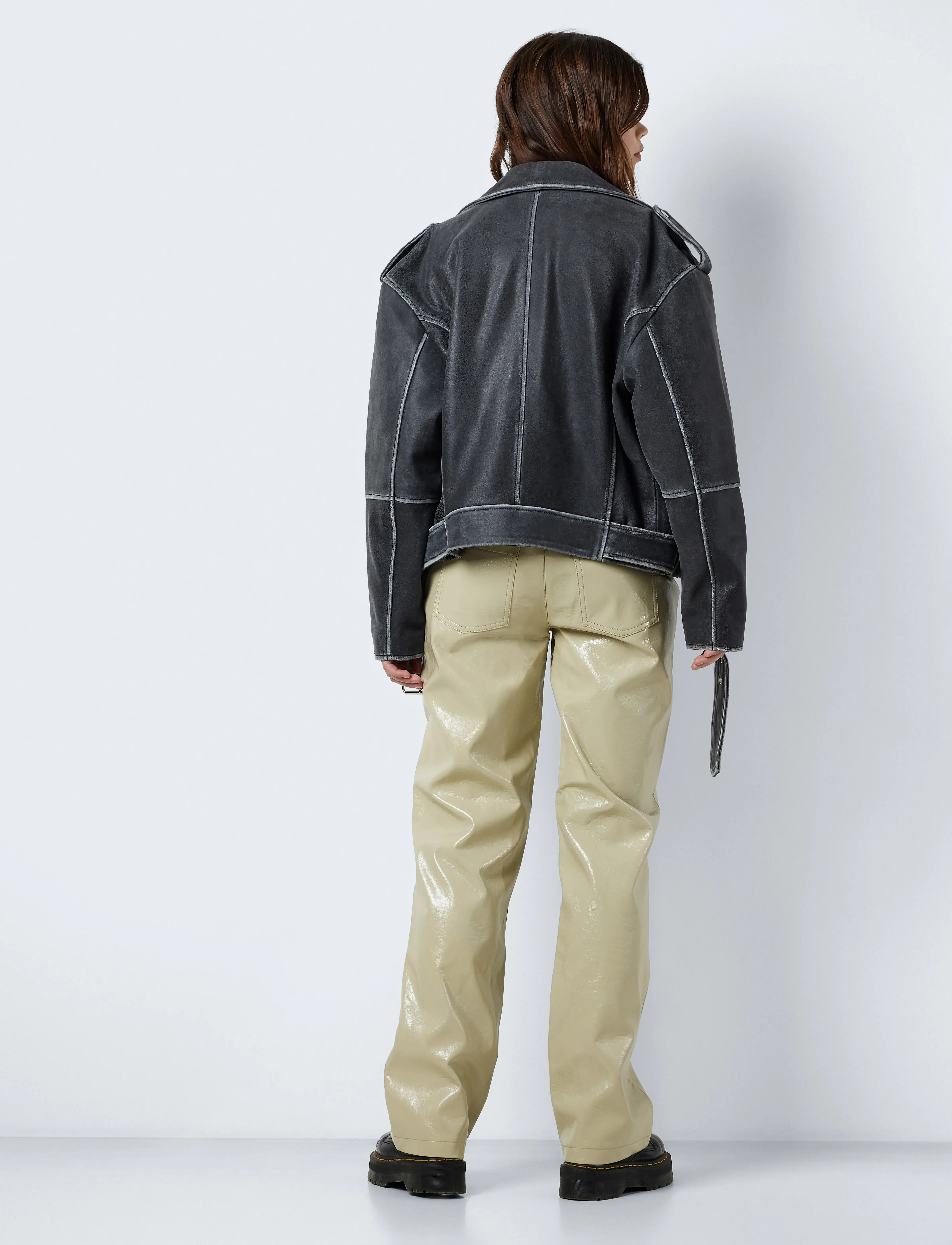 NOISY MAY - NMAIKA L/S LEATHER JACKET - black - 4