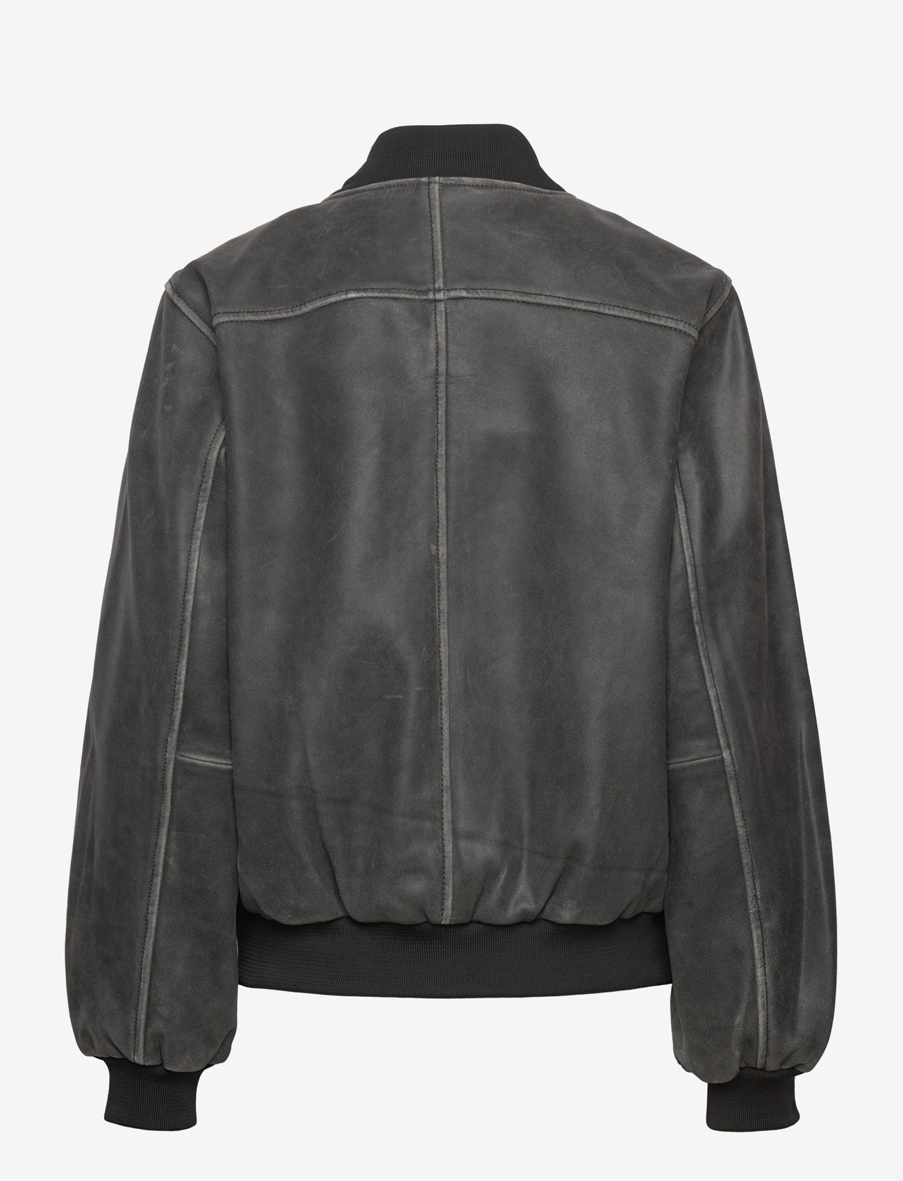 NOISY MAY - NMAIKA L/S LEATHER BOMBER JACKET - frühlingsjacken - black - 2