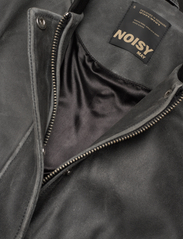 NOISY MAY - NMAIKA L/S LEATHER BOMBER JACKET - spring jackets - black - 2