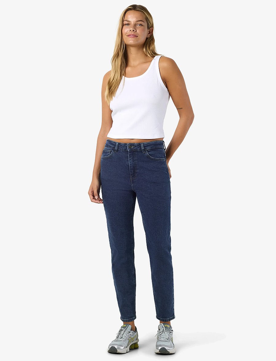 NOISY MAY - NMMONI HW ANK JEANS AZ365DB NOOS - kitsad teksad - dark blue denim - 3