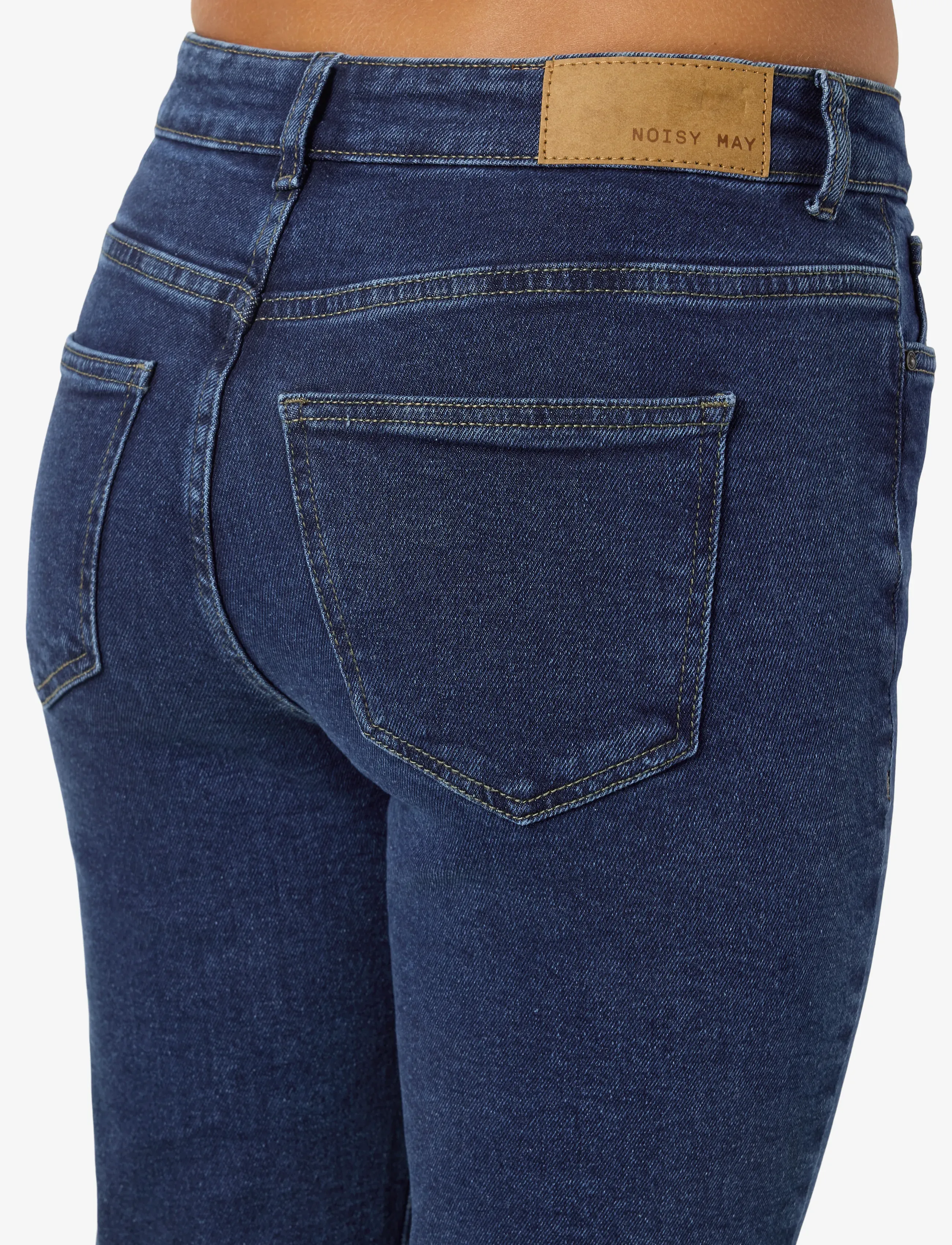 NOISY MAY - NMMONI HW ANK JEANS AZ365DB NOOS - slim jeans - dark blue denim - 4