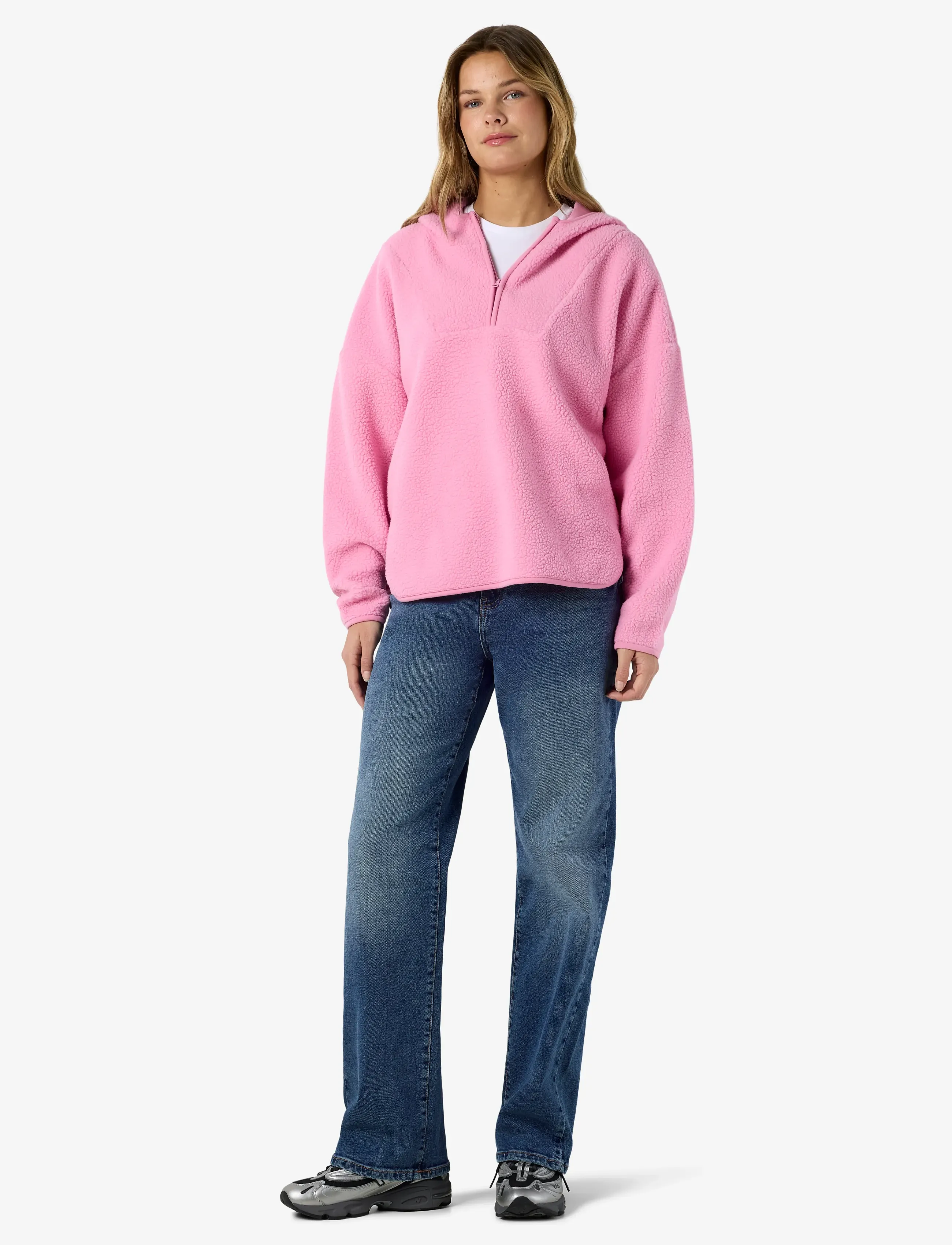 NOISY MAY - NMCOZY L/S HALFWAY ZIP SWEATER JRS NOOS - fleeces & midlayers - begonia pink - 3