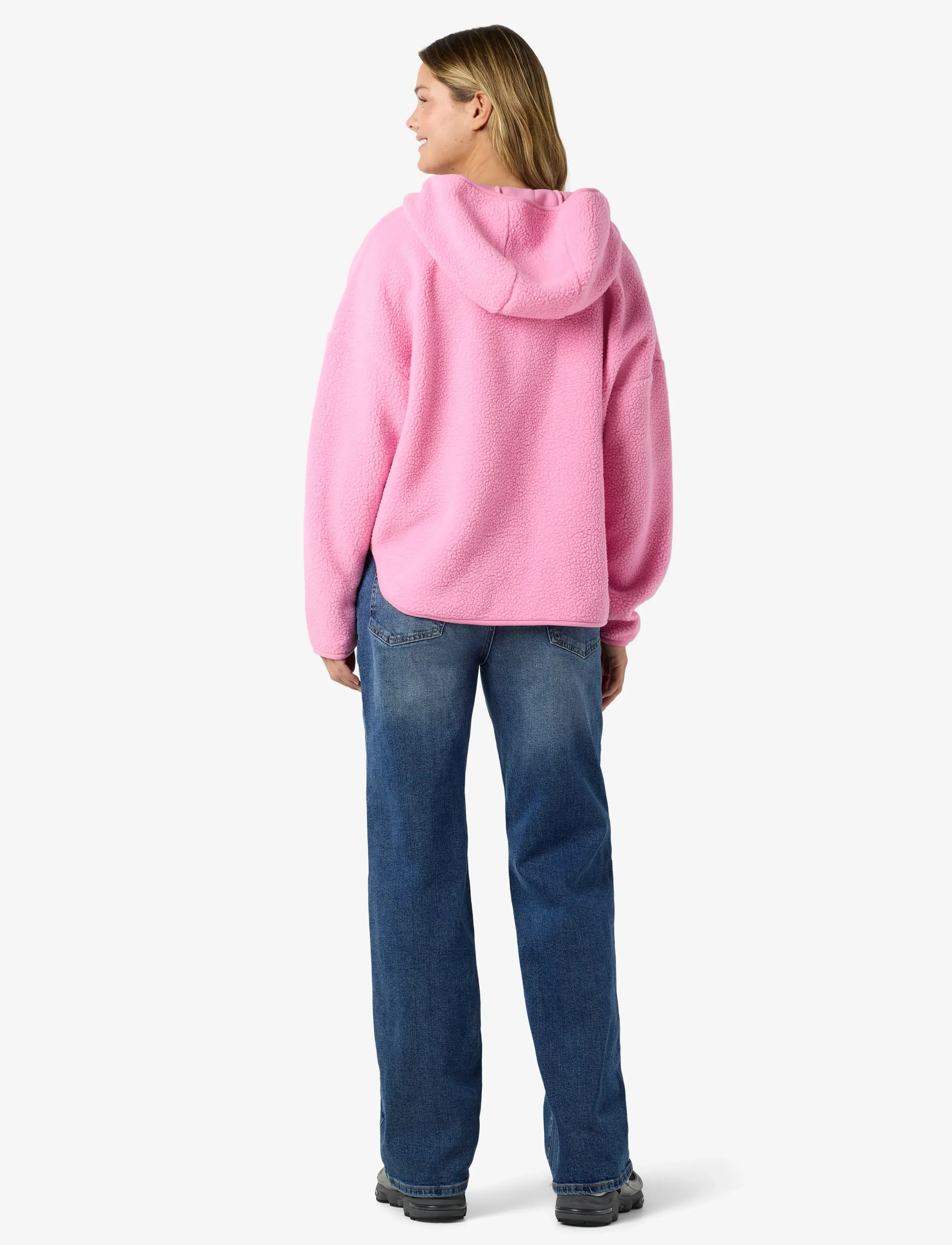 NOISY MAY - NMCOZY L/S HALFWAY ZIP SWEATER JRS NOOS - fleeces & midlayers - begonia pink - 4