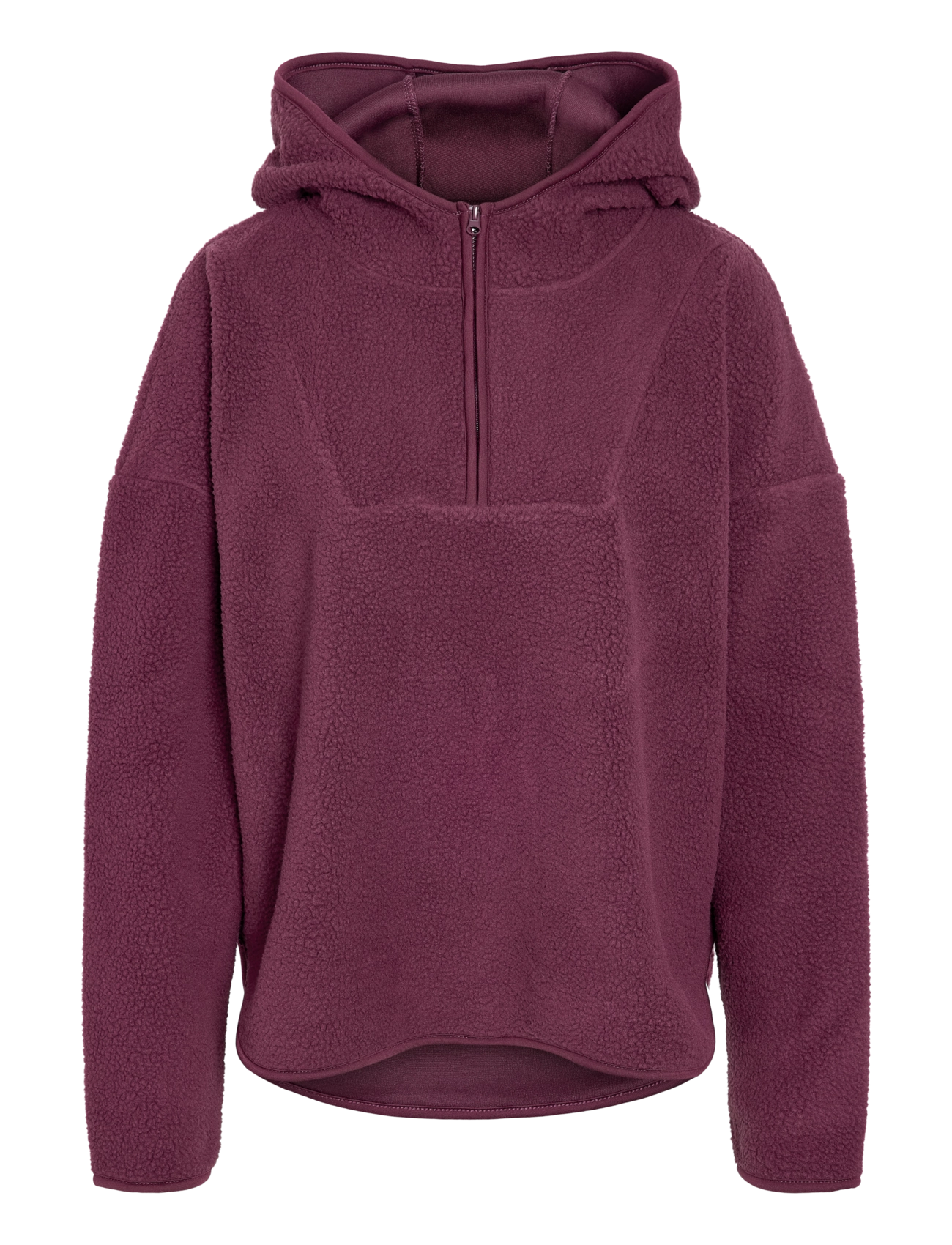 NOISY MAY NMCOZY L/S HALFWAY ZIP SWEATER JRS NOOS - Sommer in der Stadt - FIG / burgundy
